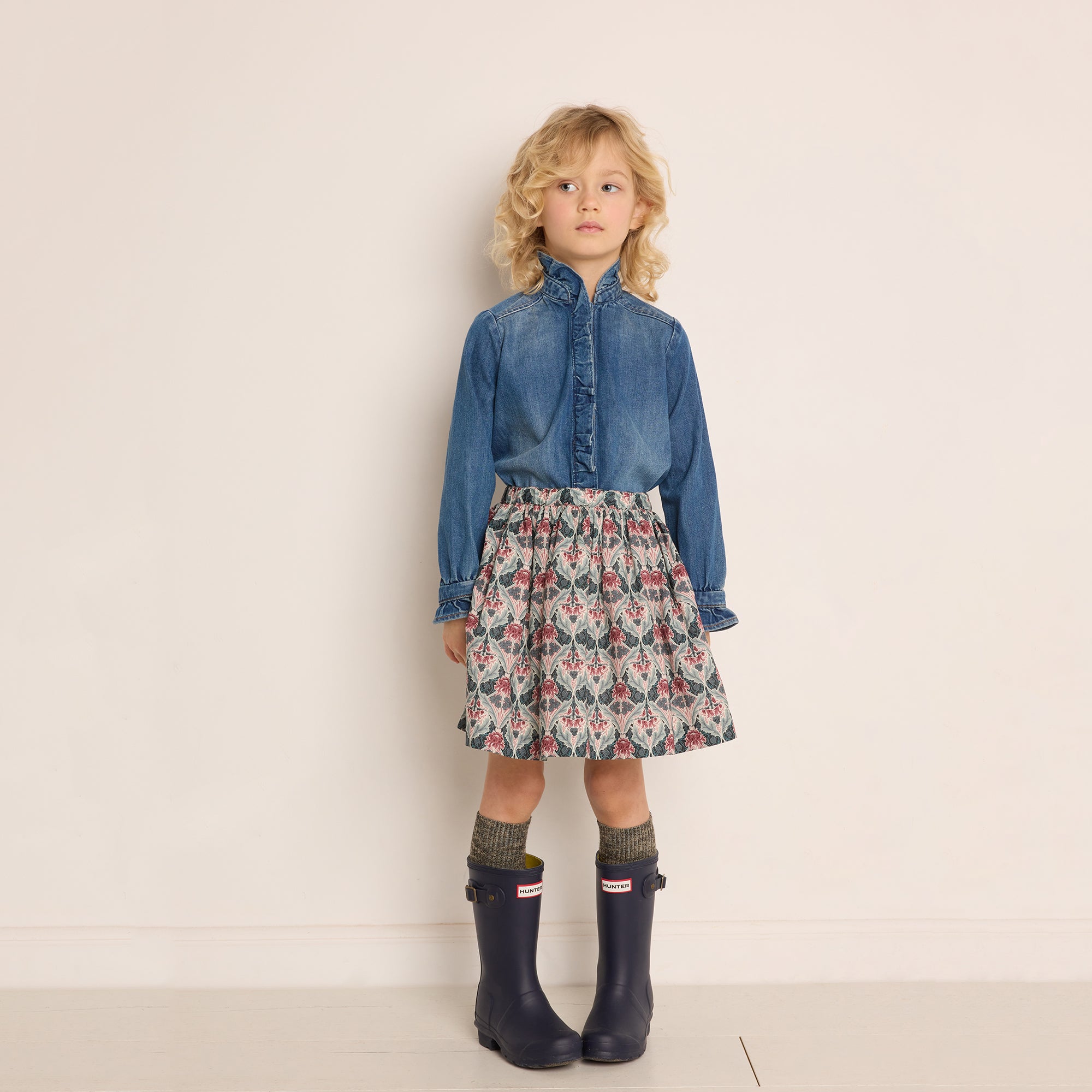 Girls Blue Denim Shirt