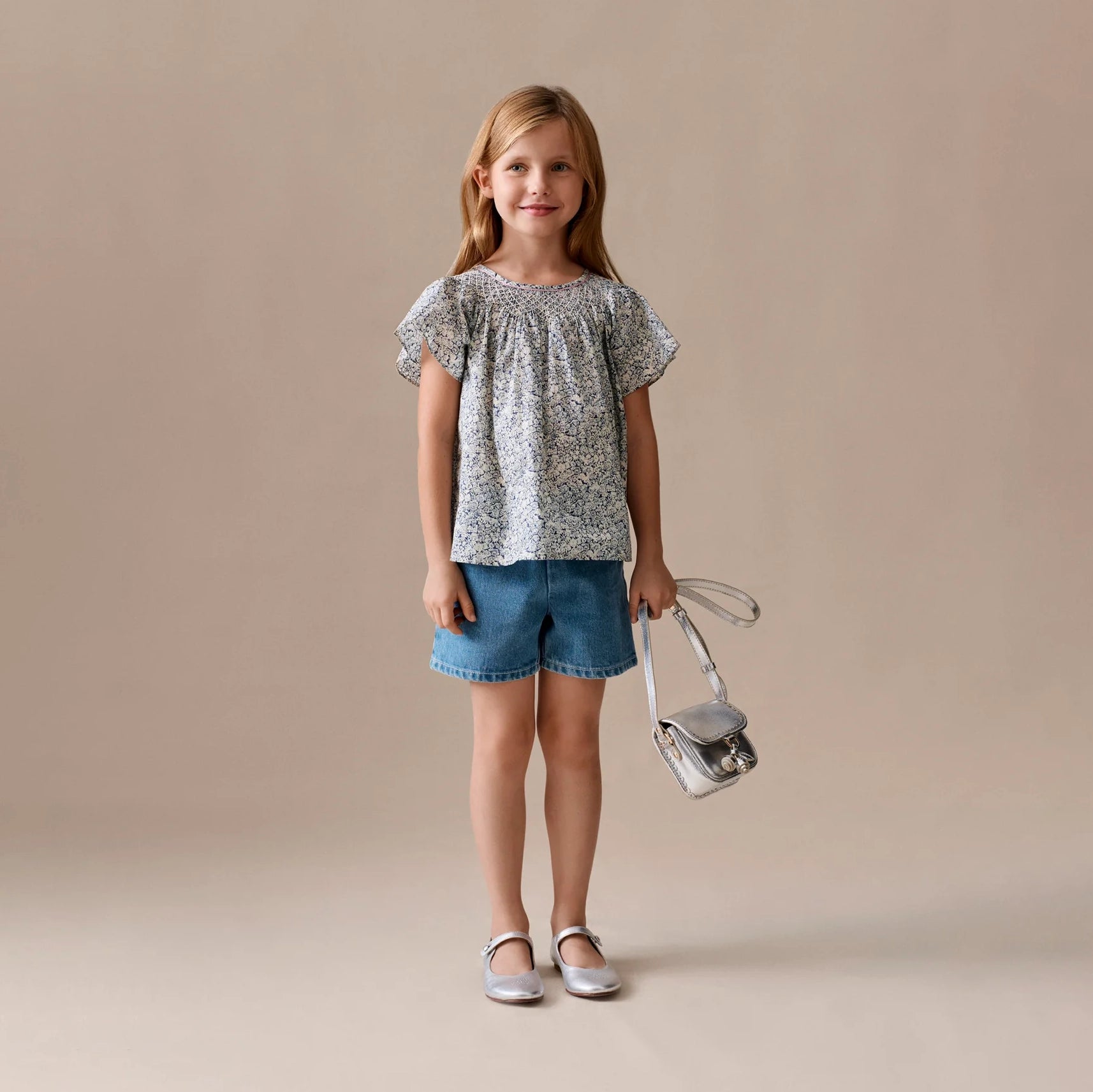 Girls Blue Denim Shorts