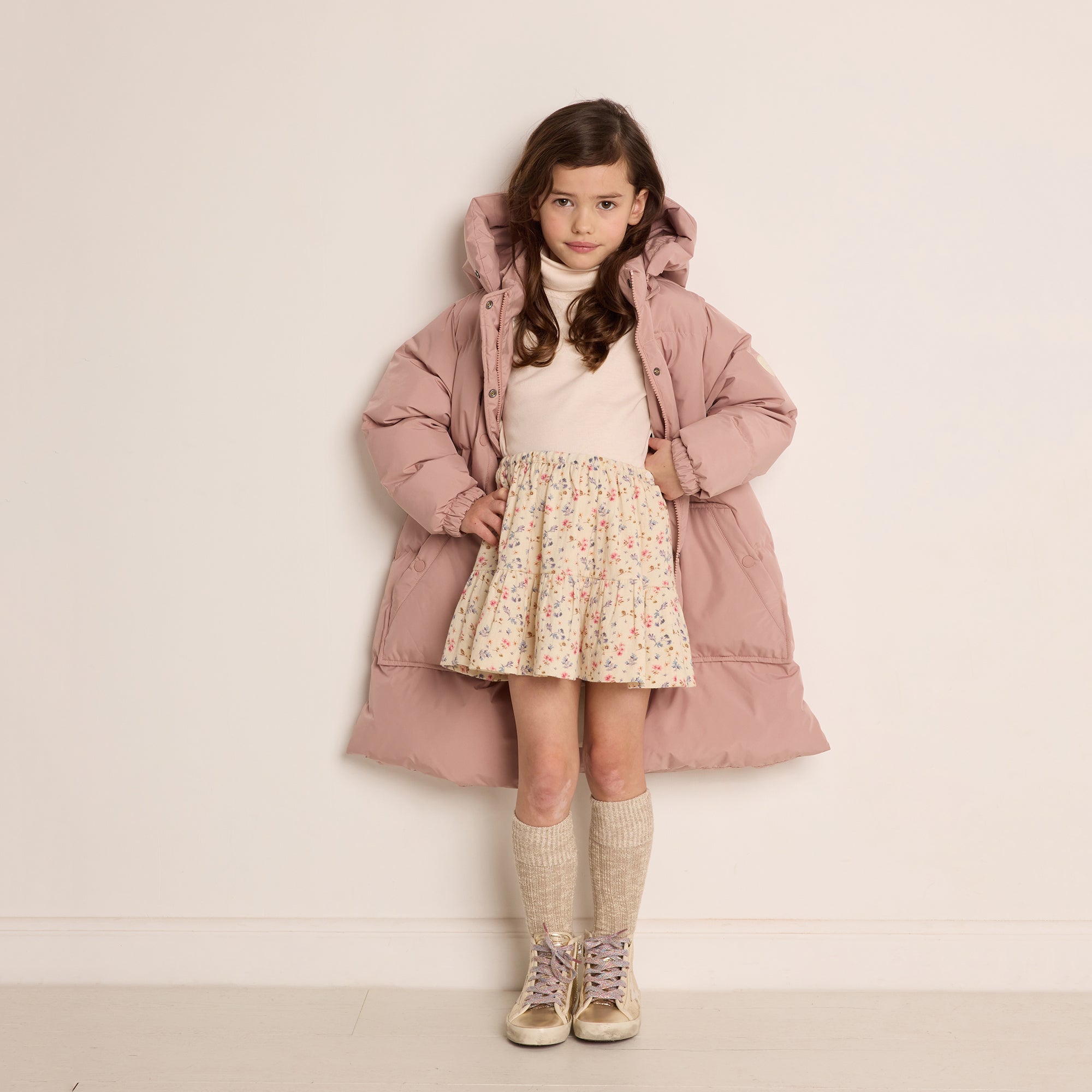 Girls Pink Padded Coat