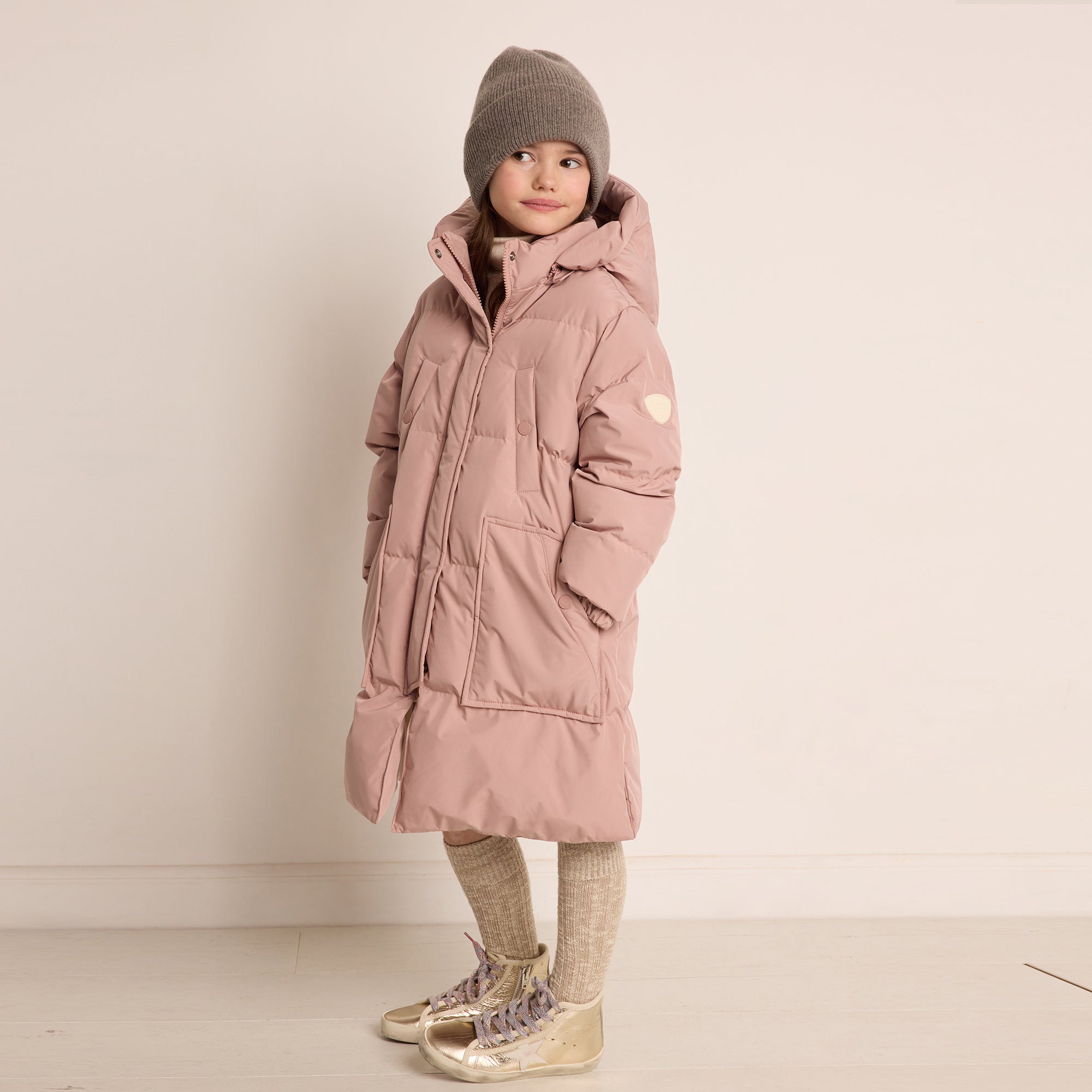 Girls Pink Padded Coat