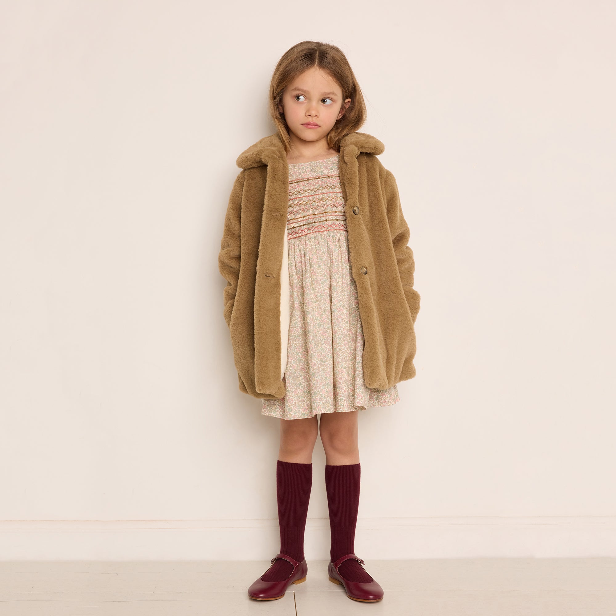 Girls Camel Coat