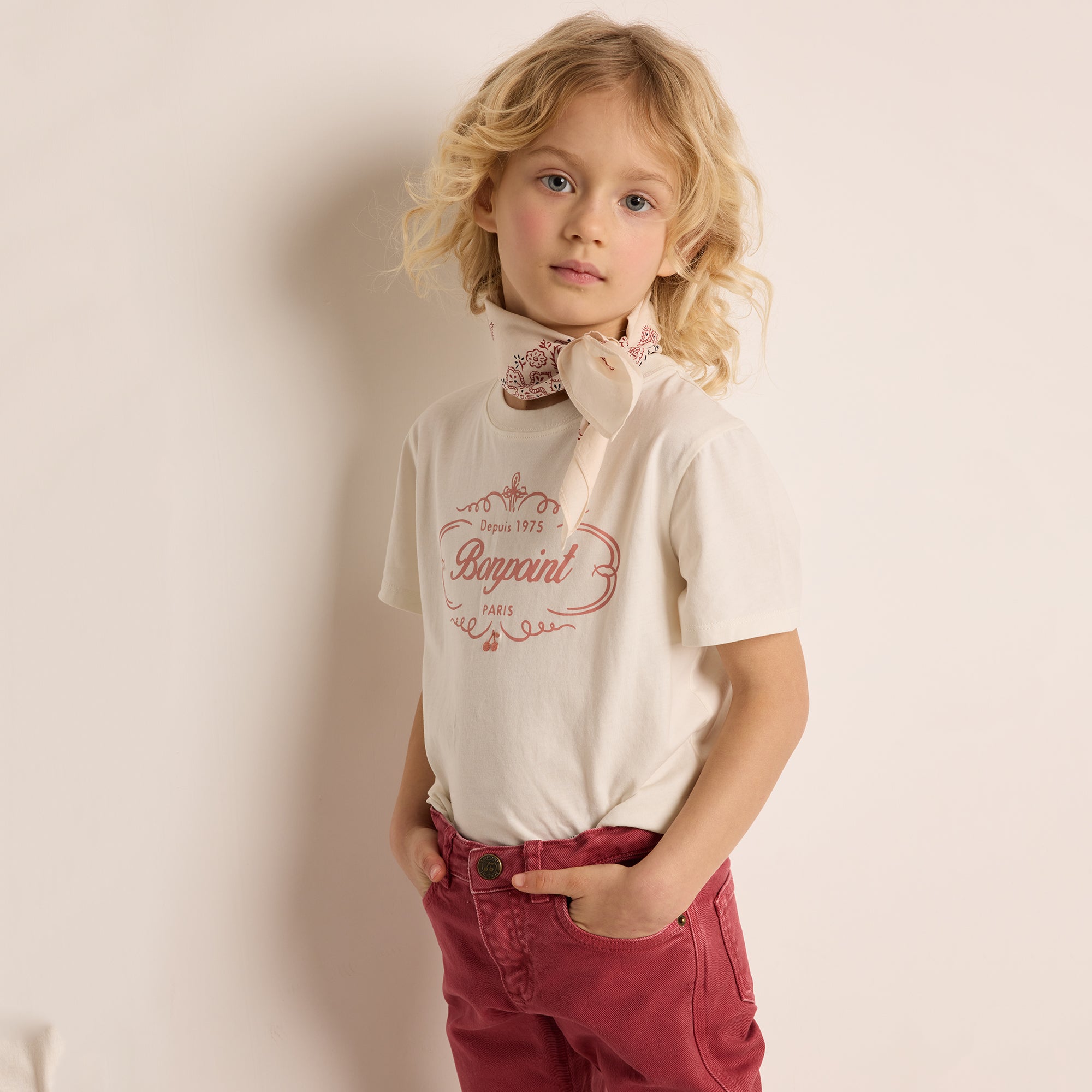 Girls White Logo Cotton T-Shirt