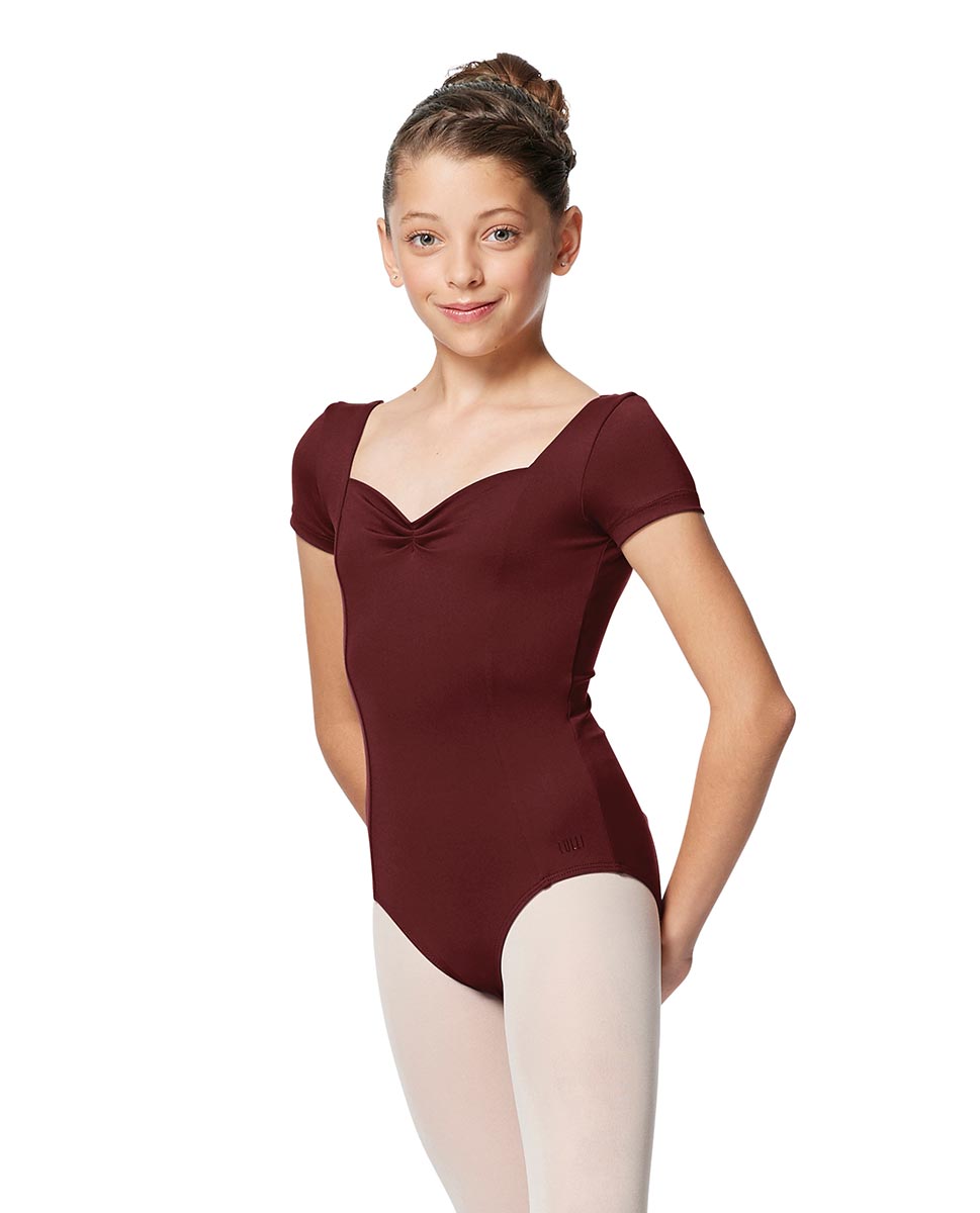 Girls Wine Red"Anfisa"Ballet Onesies(LUB333/BURGUNDY)