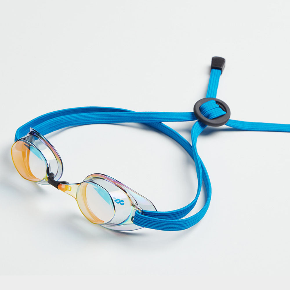 Adult Blue No Rubber Ring Racing Goggles(LUCY_BKRD)