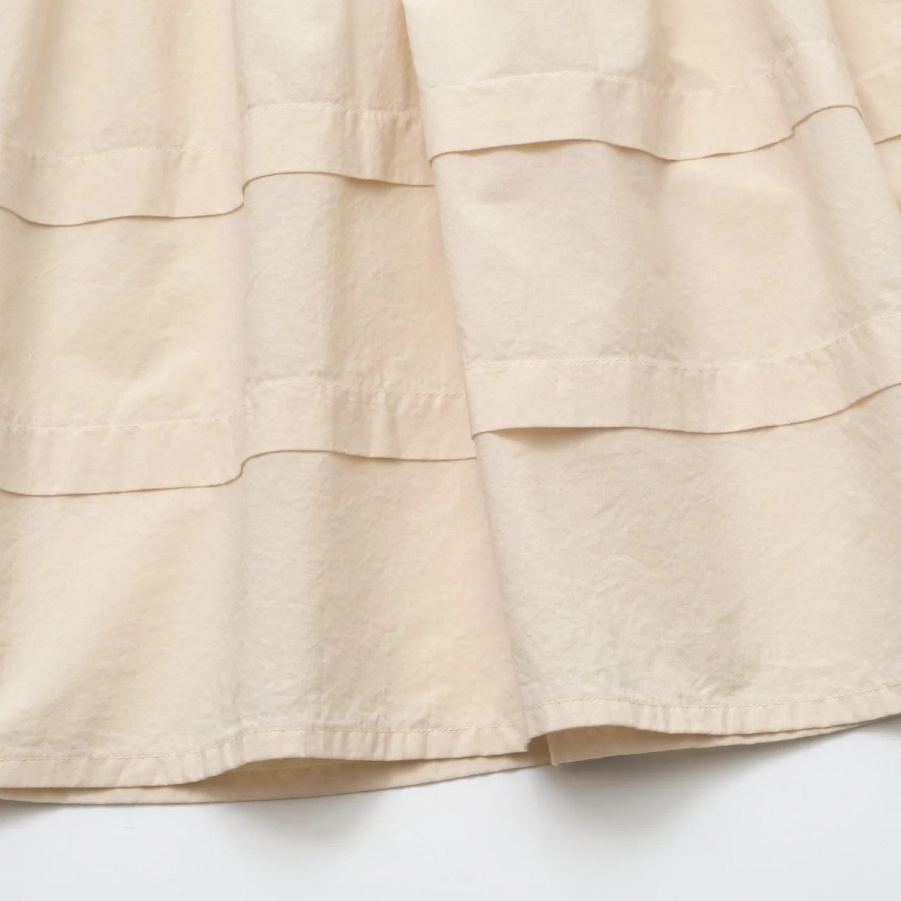 Girls Cream Beige Cotton Dress