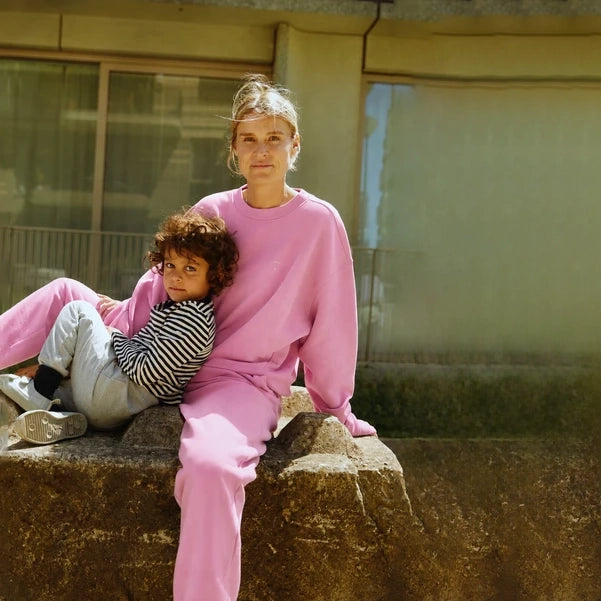 Adult Pink Cotton Sweatshirt