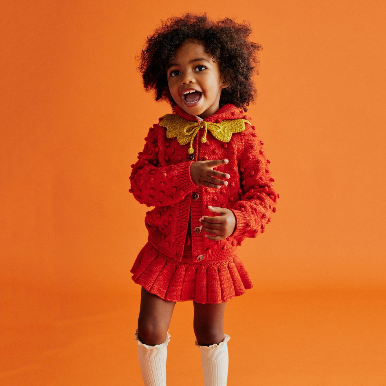 Girls Red Wool Skirt