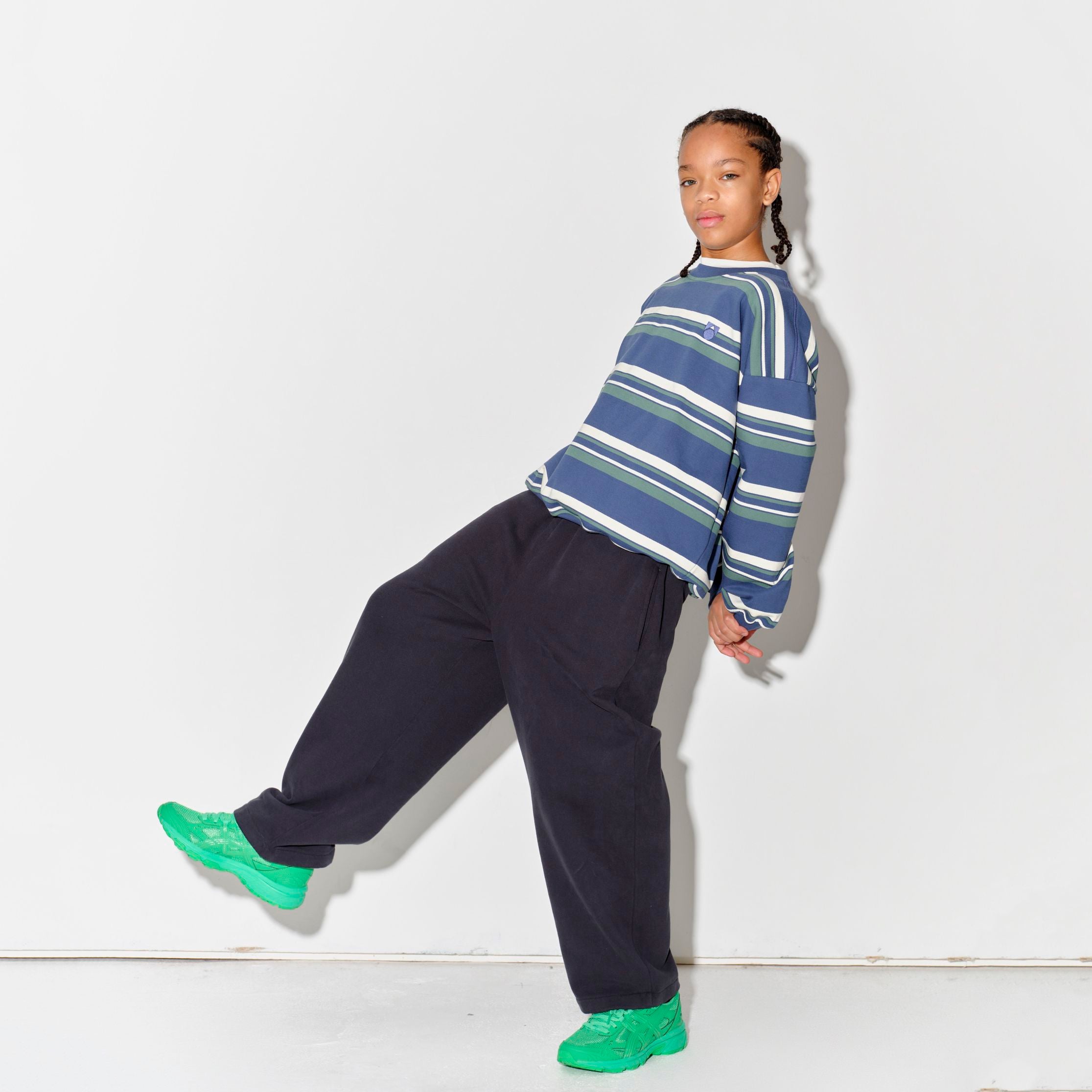 Boys & Girls Blue Stripes Cotton Sweatshirt