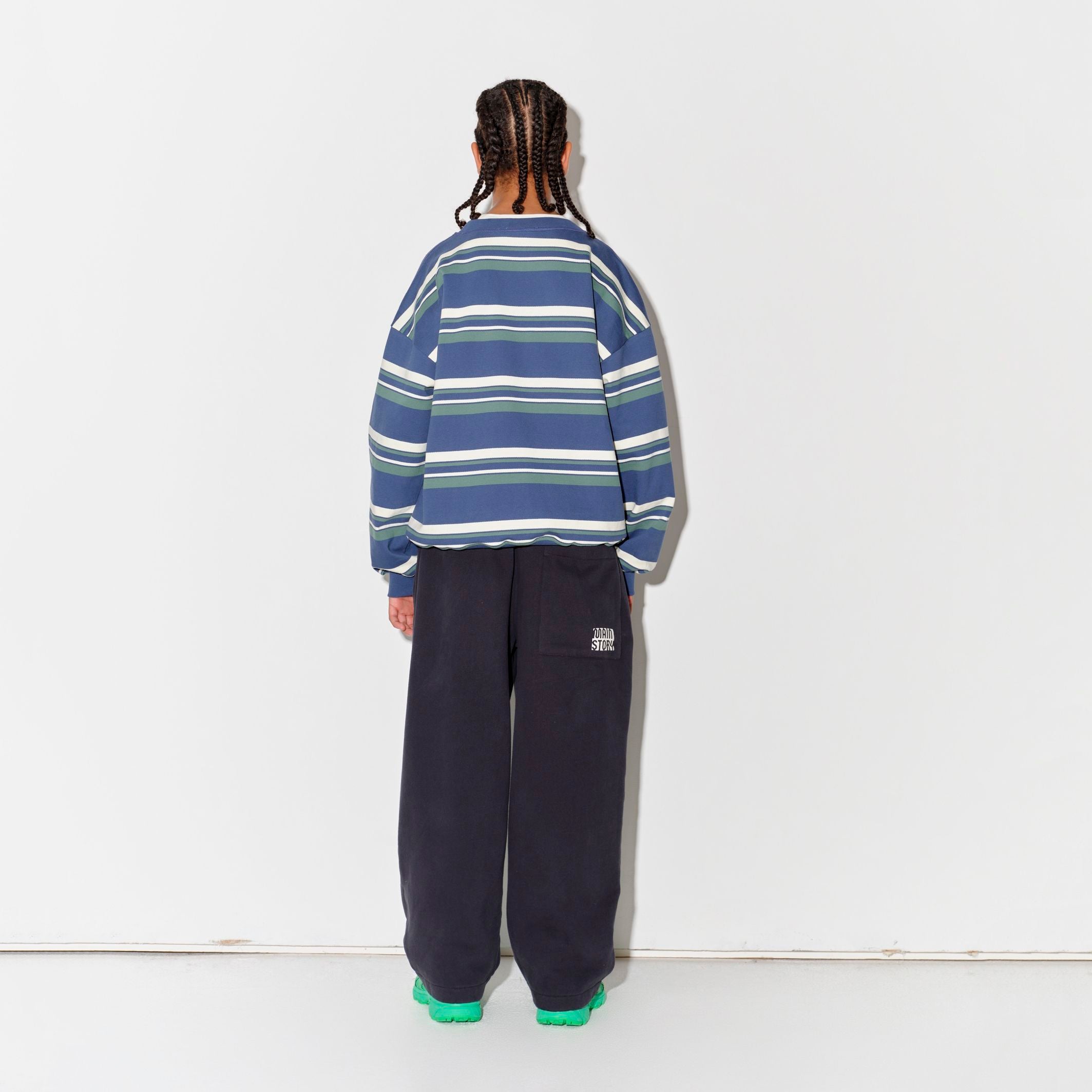 Boys & Girls Blue Stripes Cotton Sweatshirt