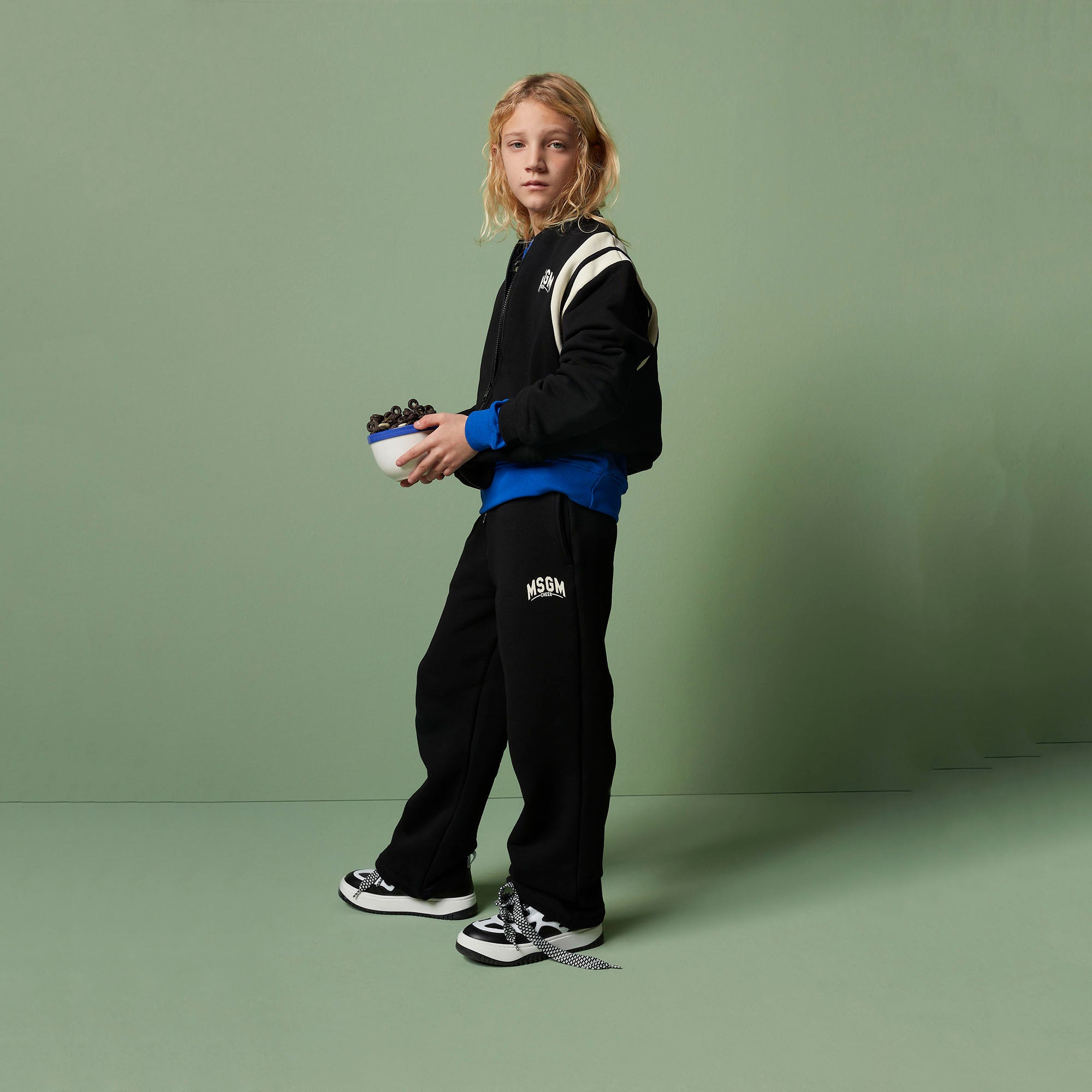 Boys Black Cotton Trousers