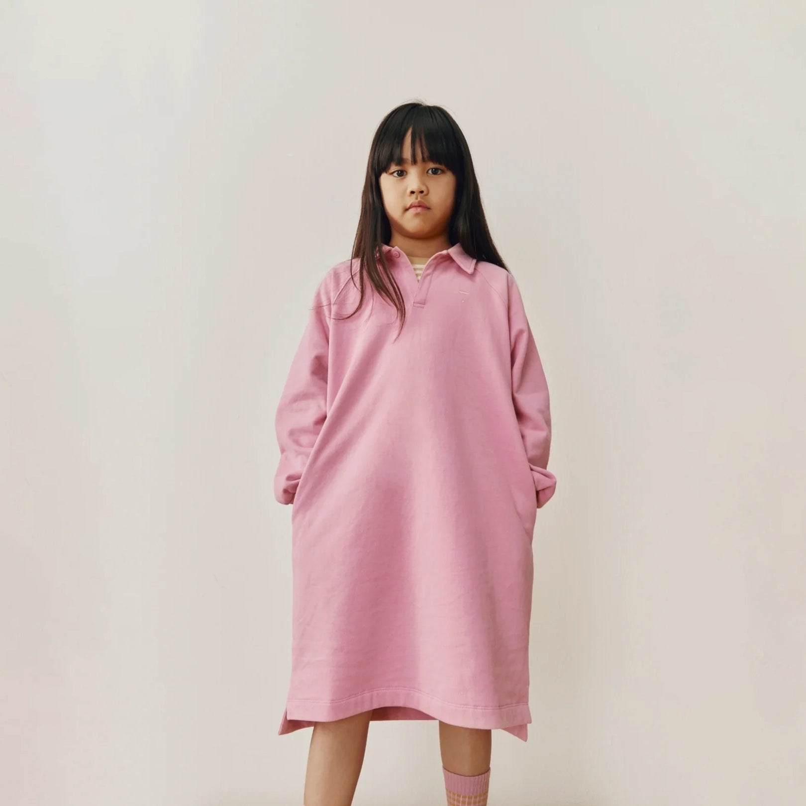 Girls Pink Cotton Dress