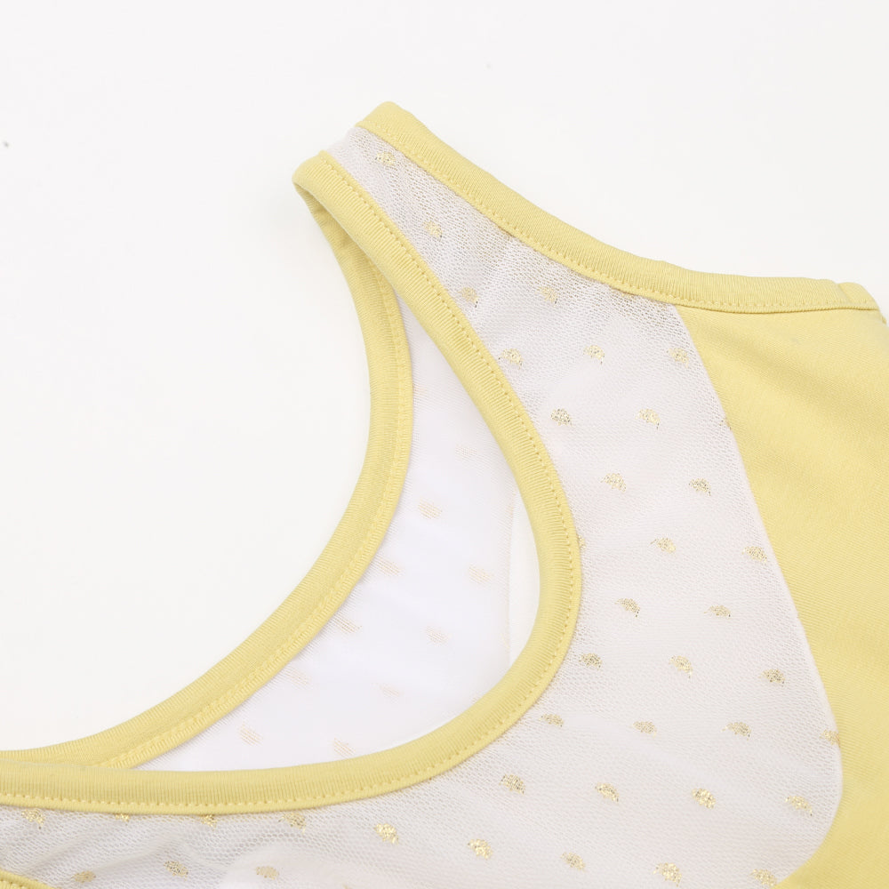 Girls Yellow Ballet Onesies Set