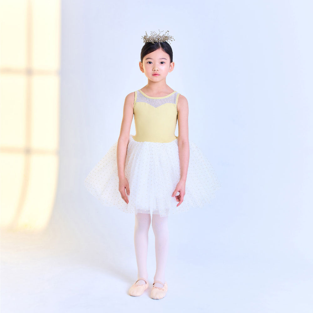 Girls Yellow Ballet Onesies Set