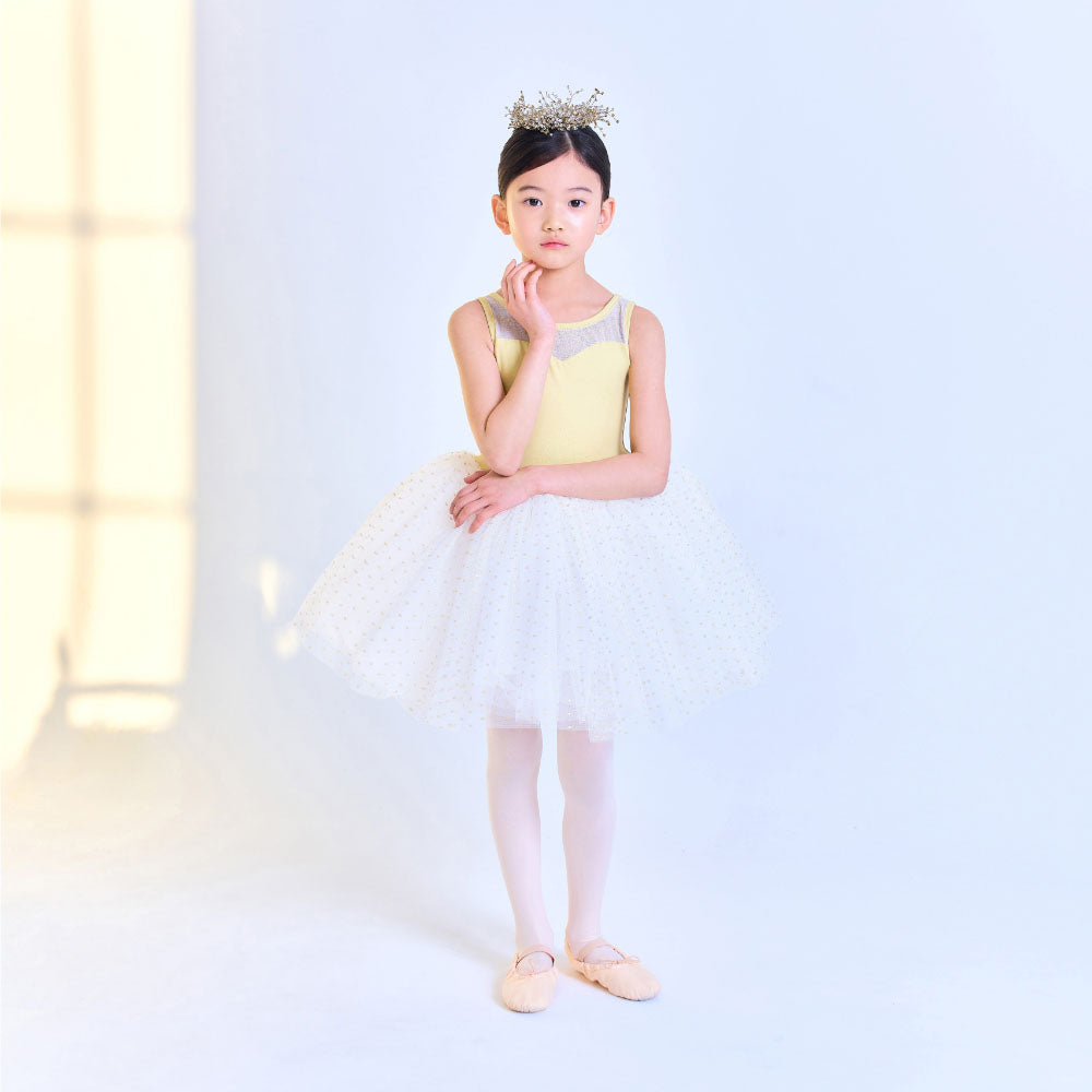 Girls Yellow Ballet Onesies Set