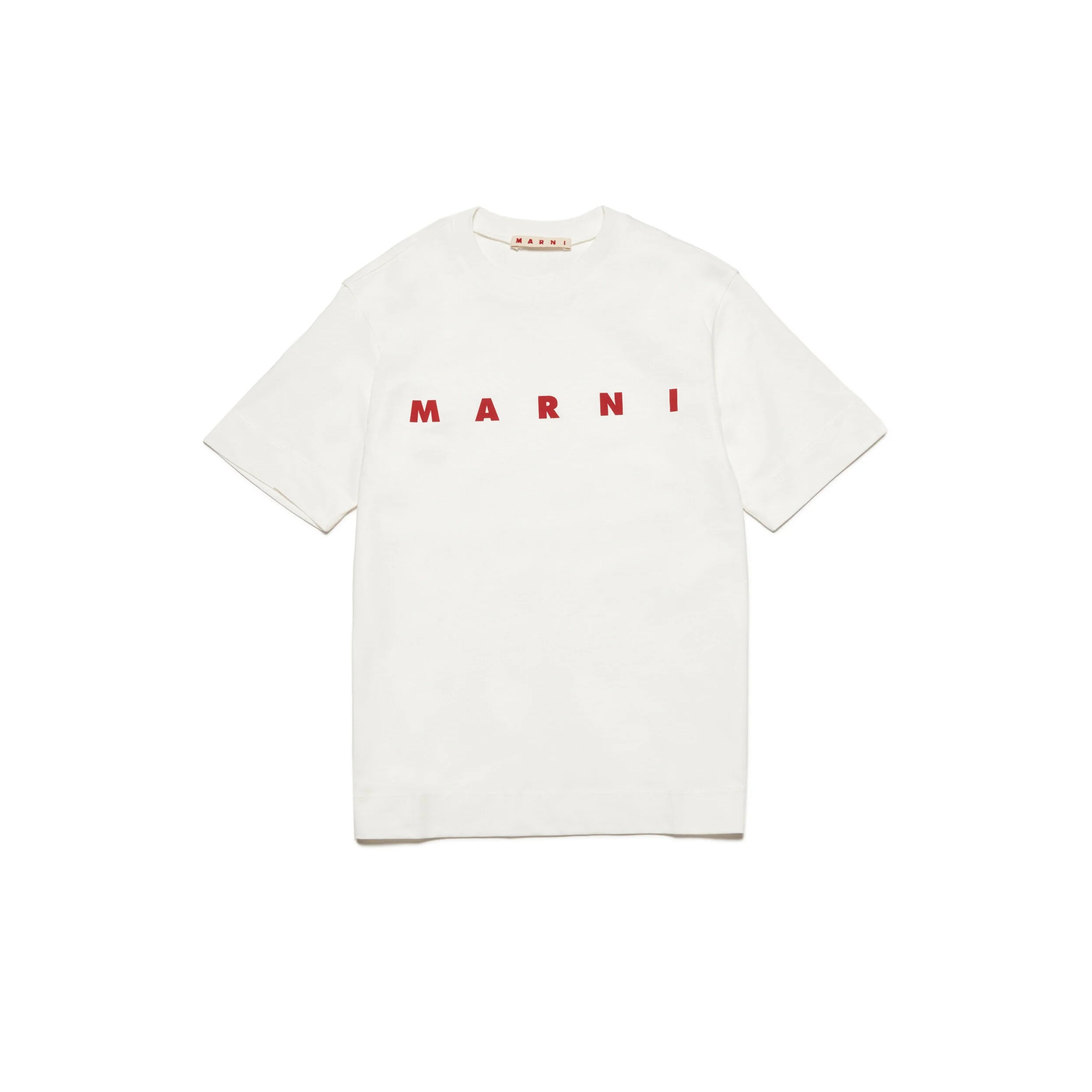 Girls White Logo Cotton T-Shirt