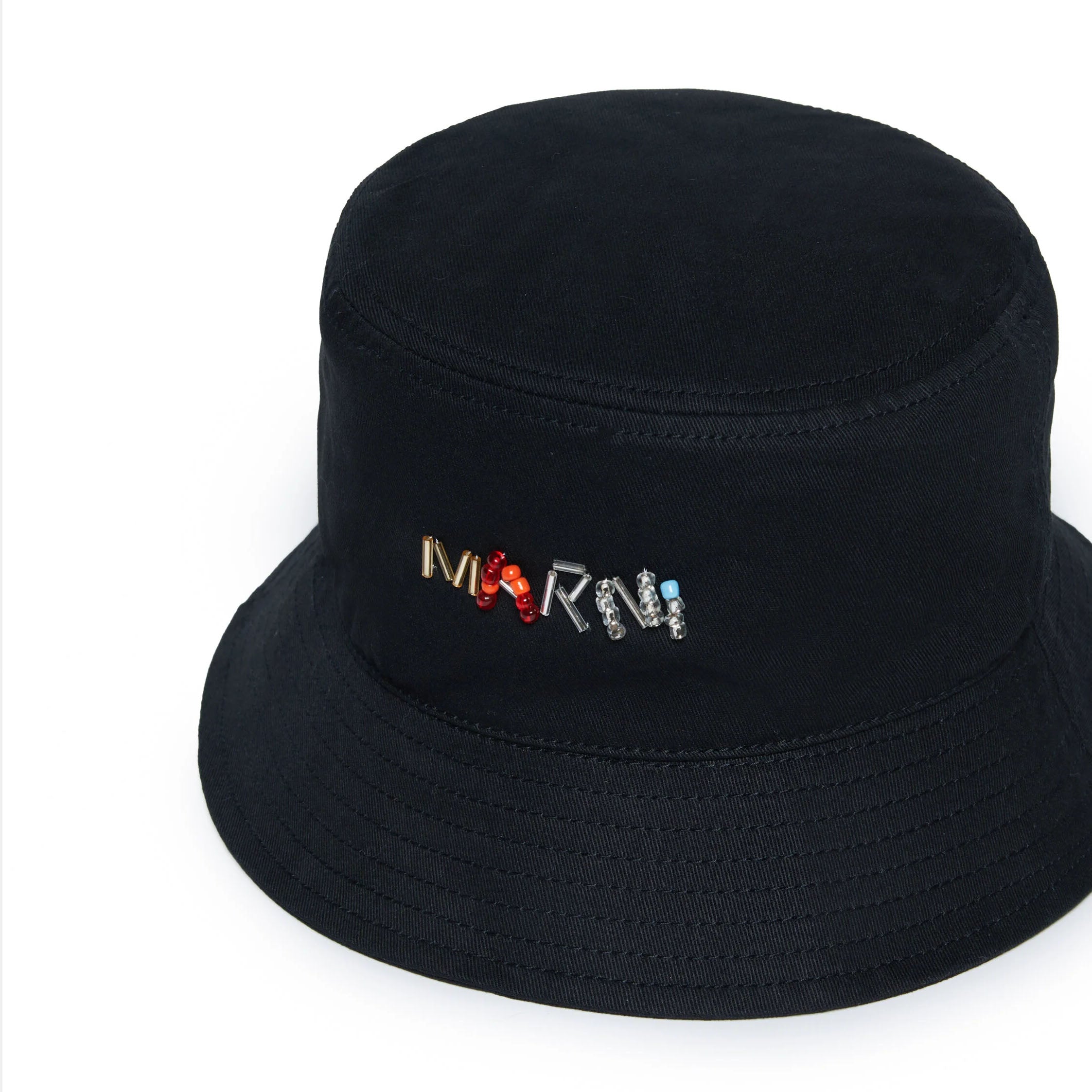 Girls Black Logo Bucket Hat