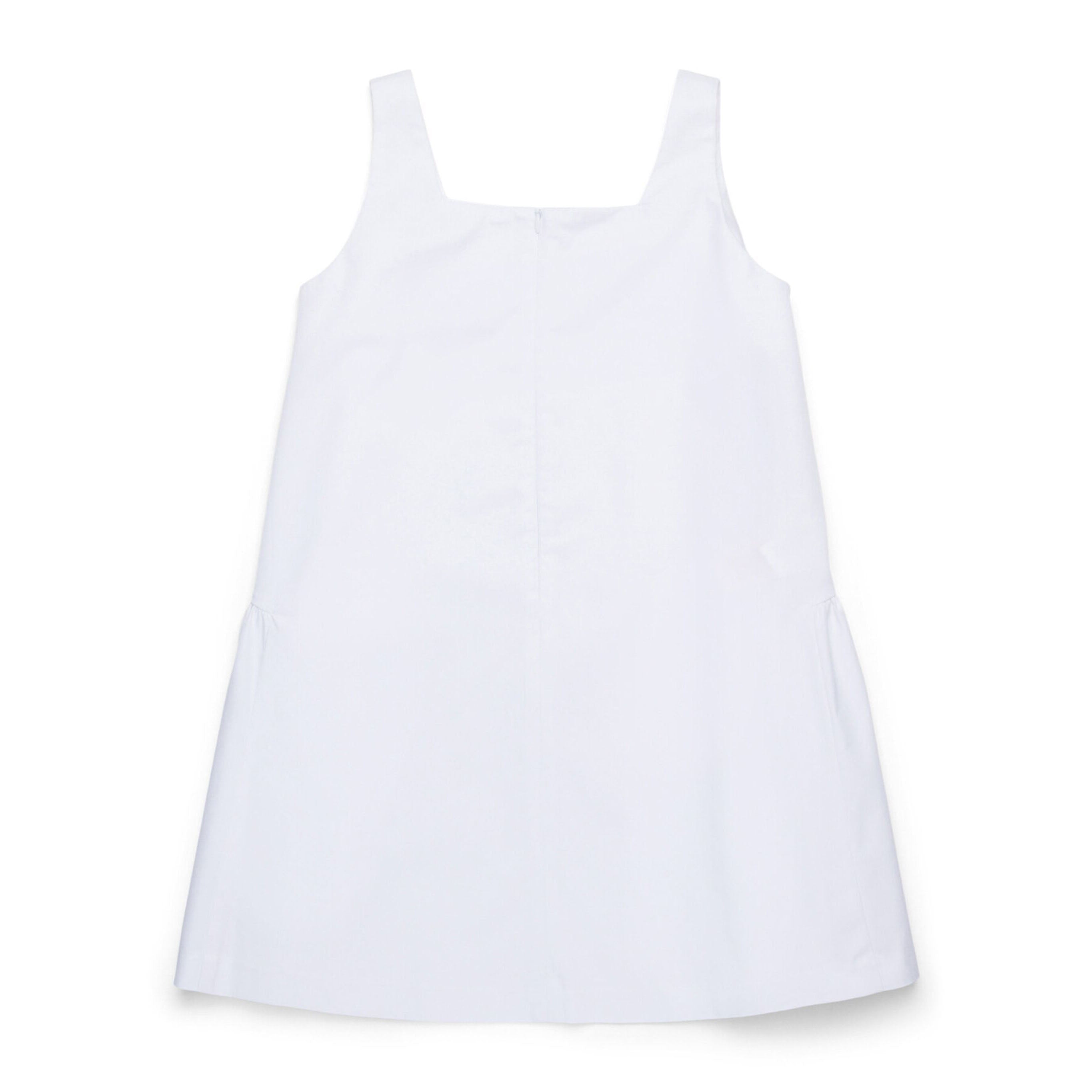 Girls White Cotton Dress