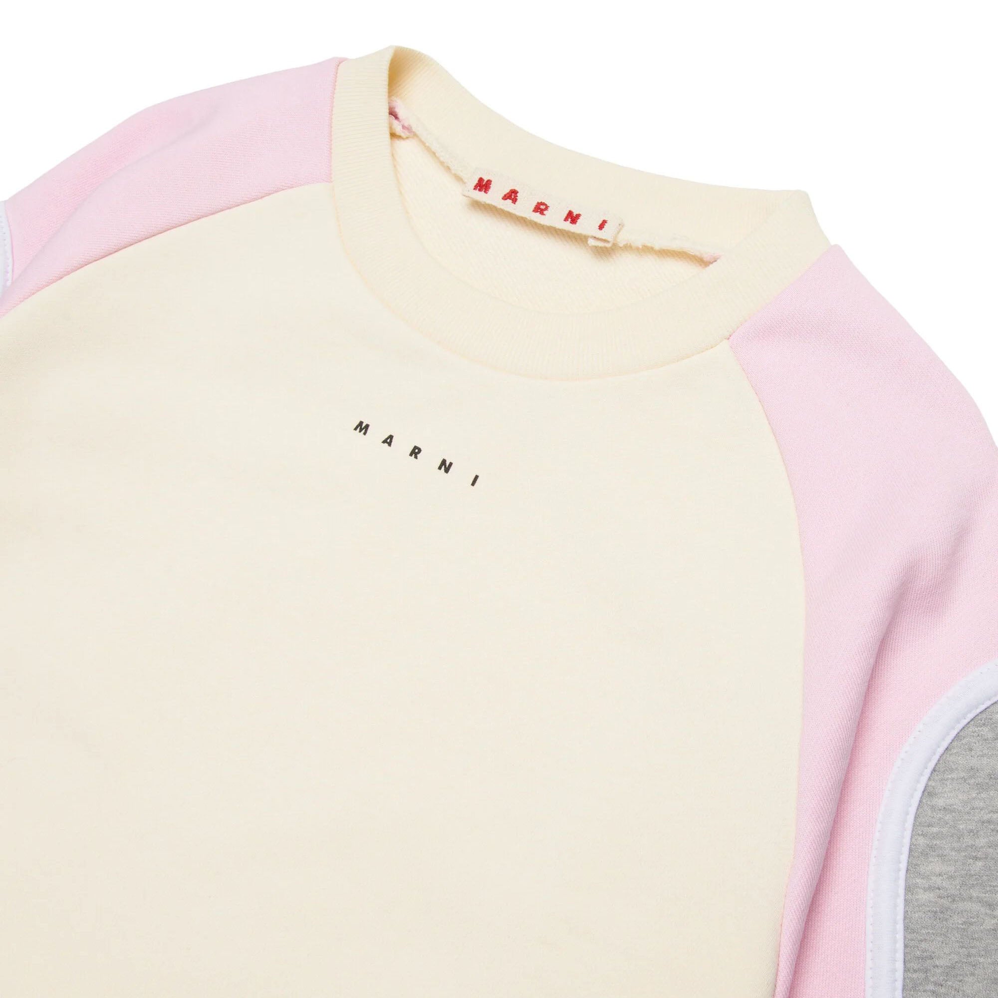 Girls Yellow Logo Cotton Sweatshirt