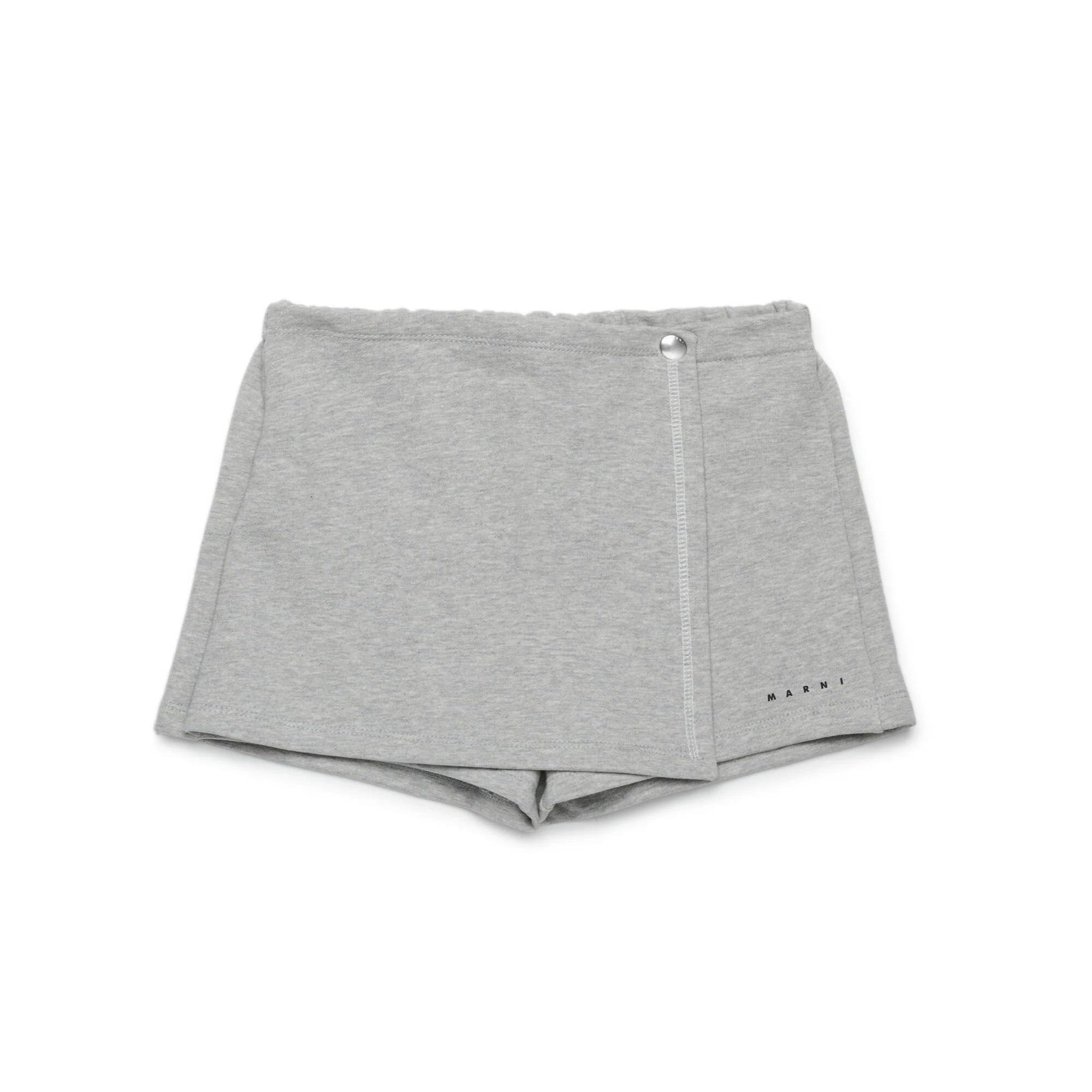 Girls Grey Cotton Shorts