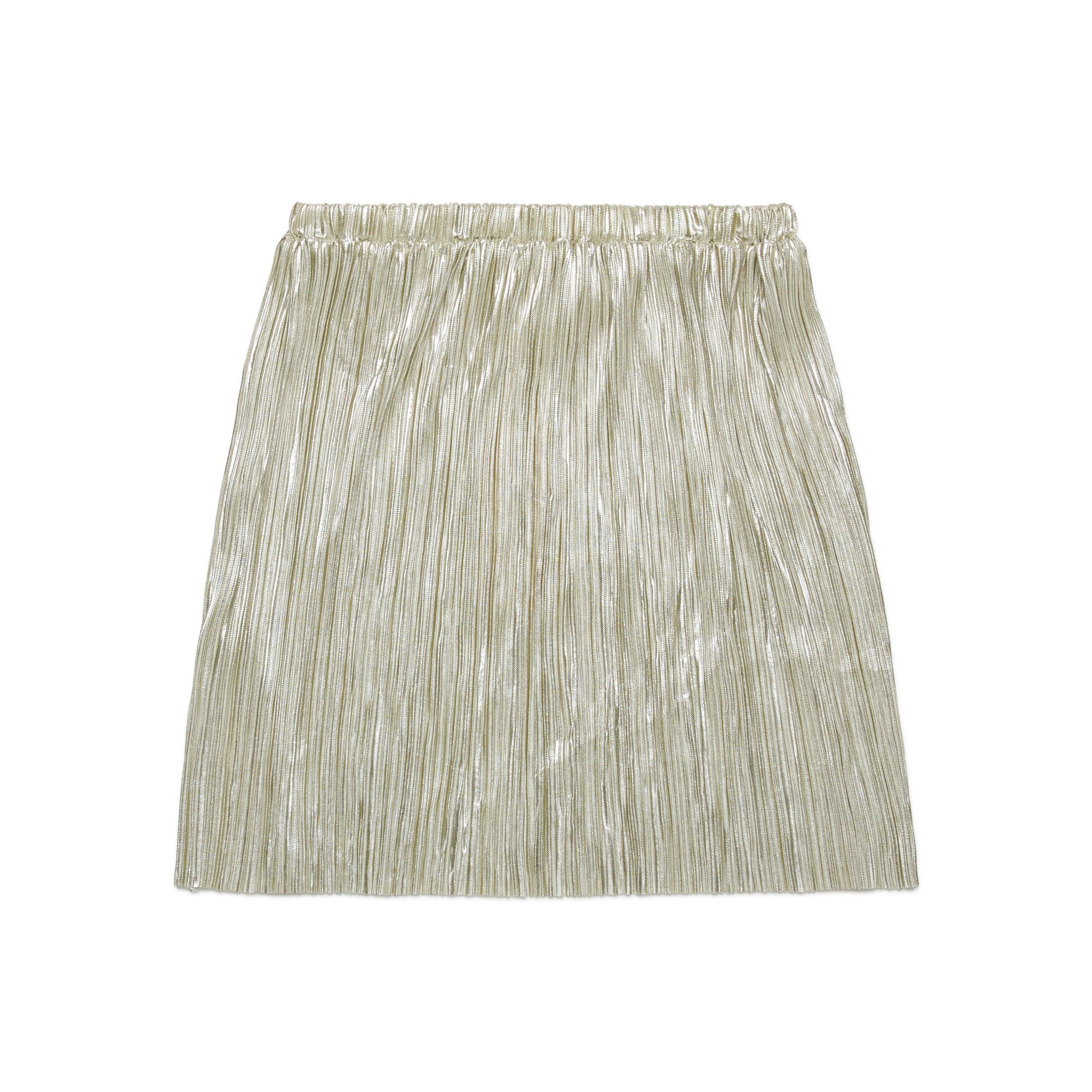 Girls Gold Pleated Skirt