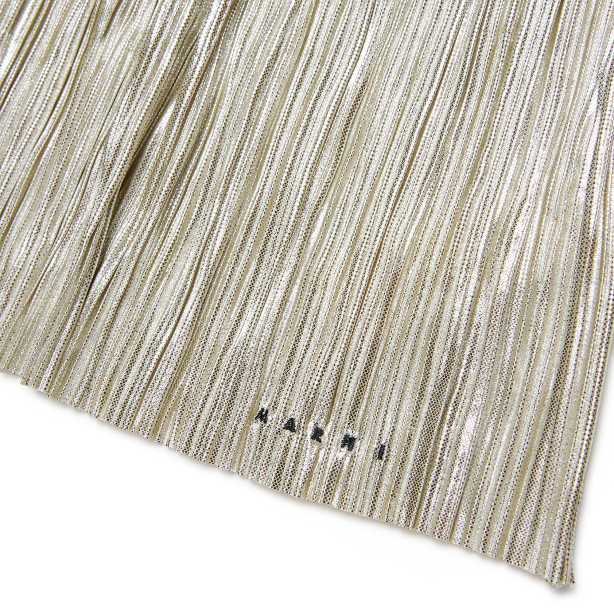 Girls Gold Pleated Skirt