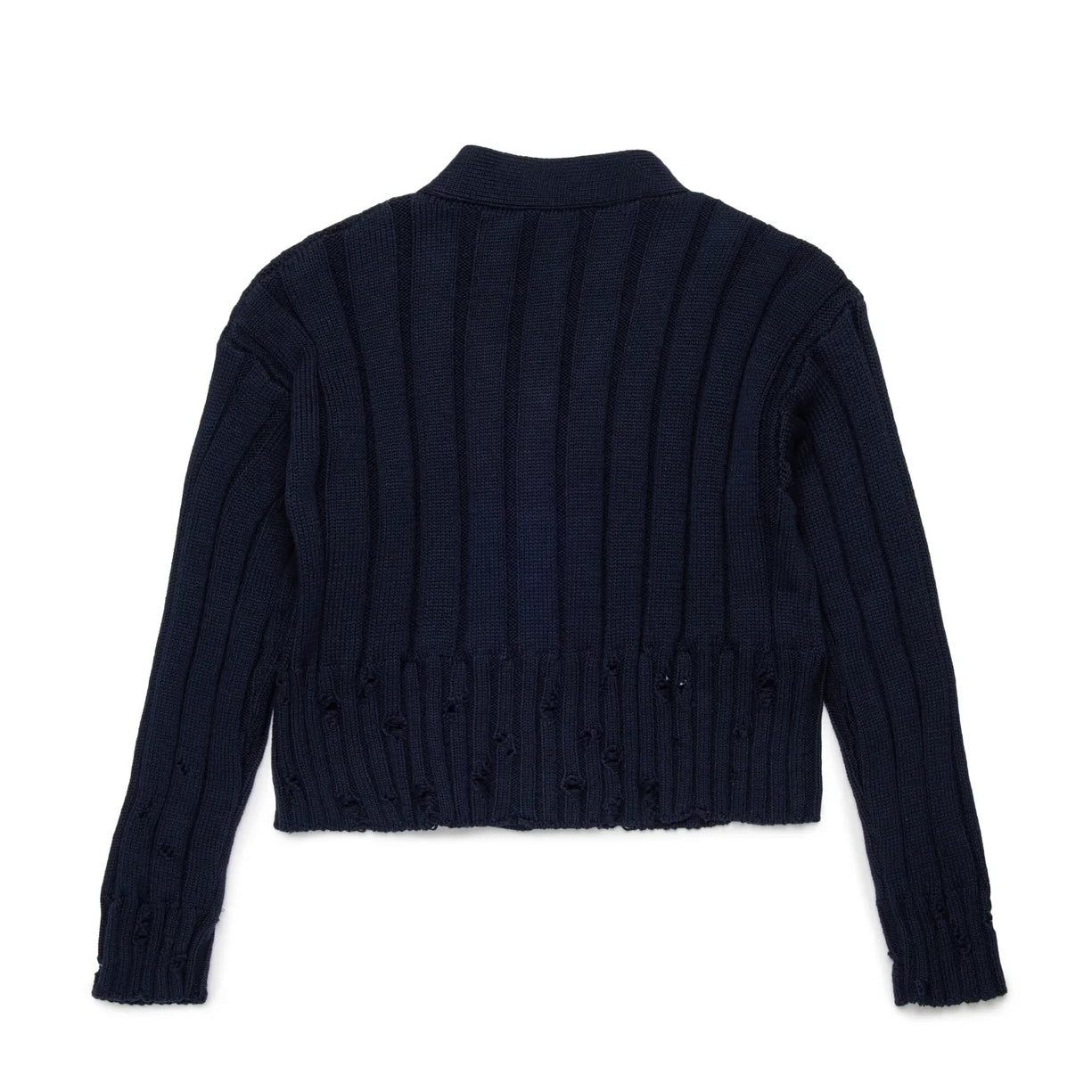 Girls Navy Cotton Cardigan
