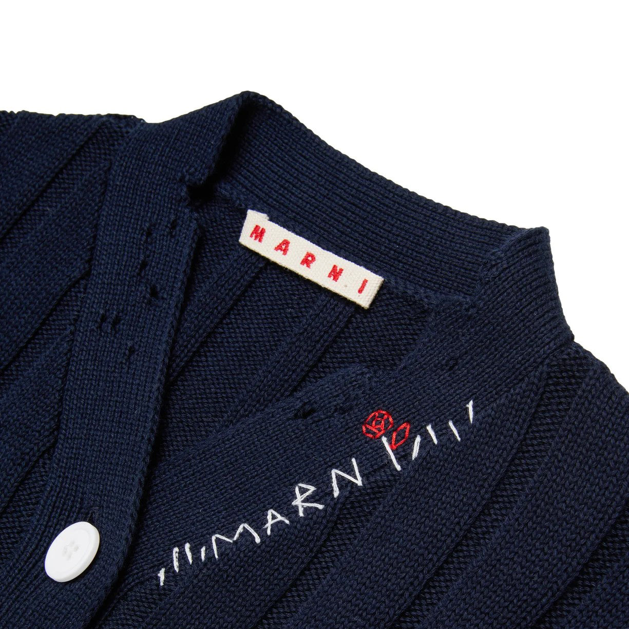 Girls Navy Cotton Cardigan