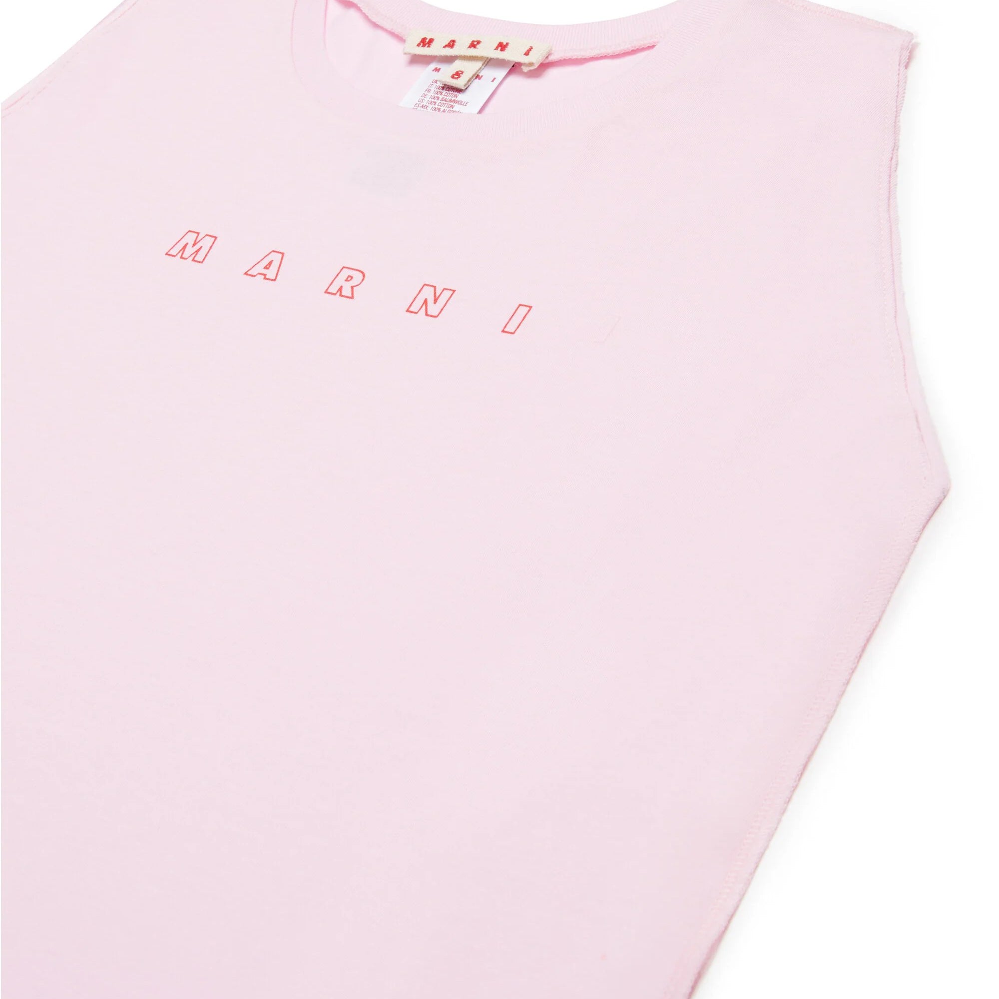 Girls Pink Logo Cotton Dress