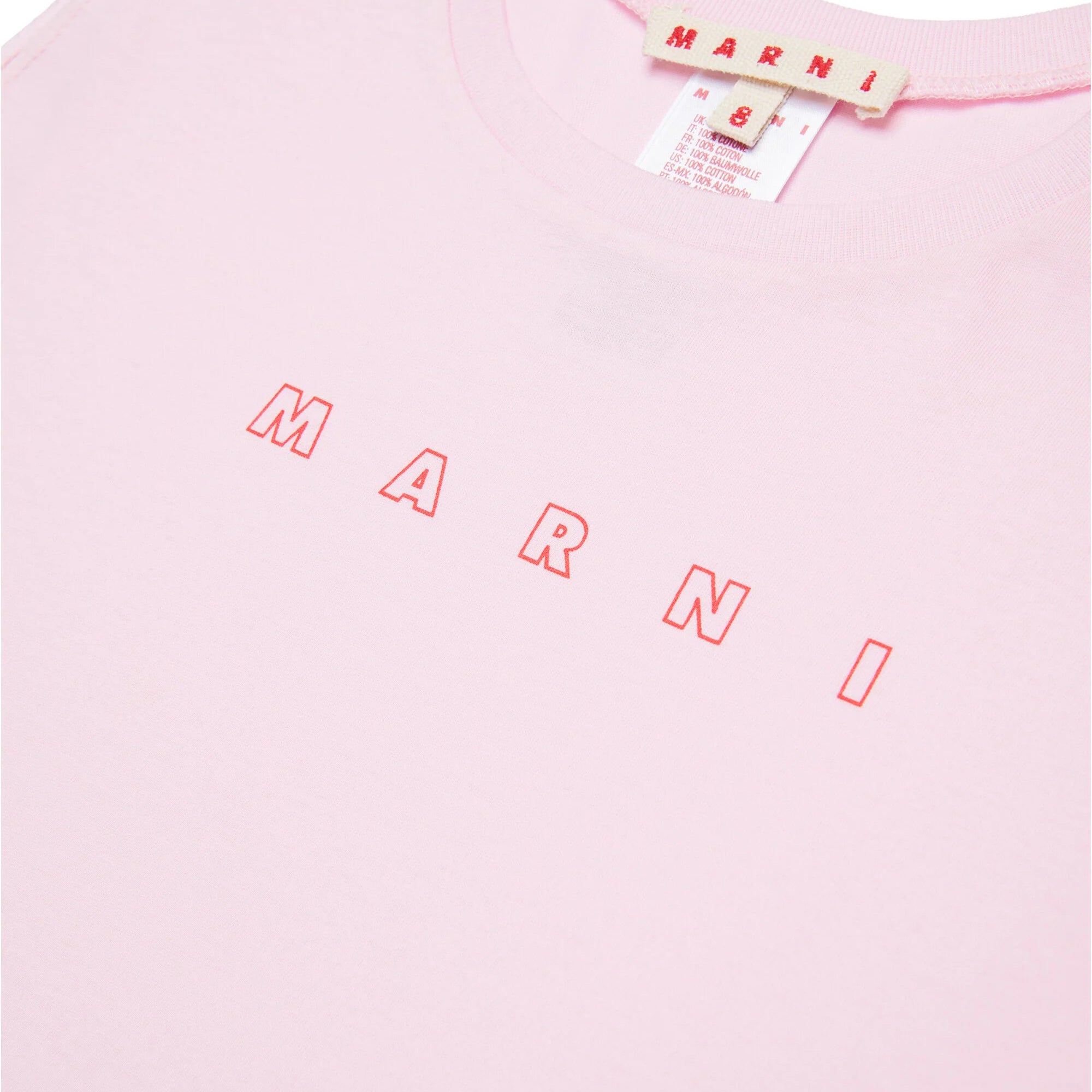 Girls Pink Logo Cotton Dress