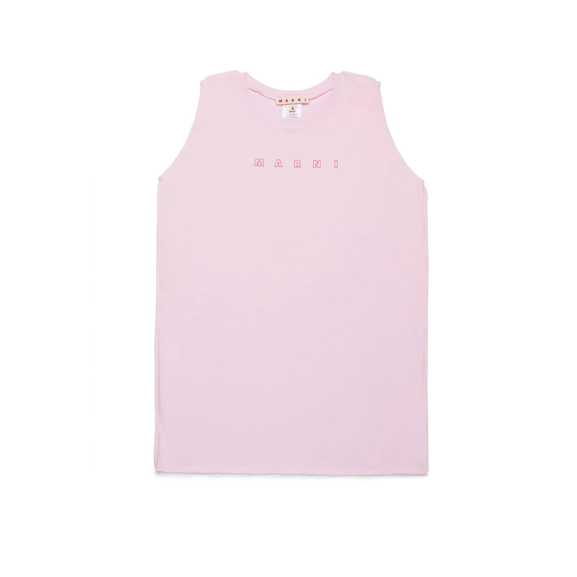 Girls Pink Logo Cotton Dress