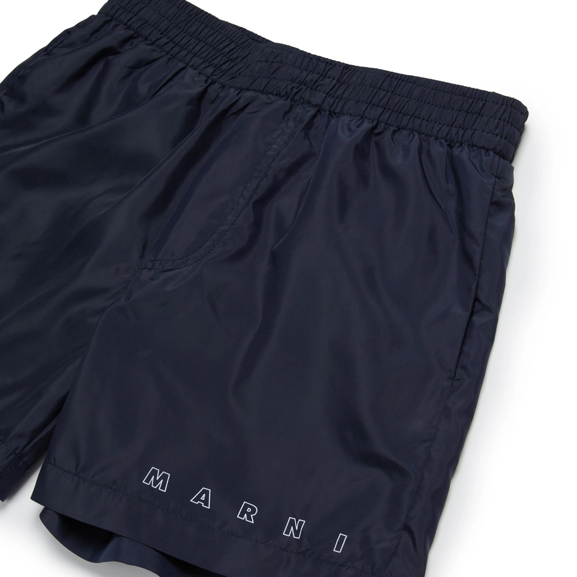 Boys Navy Logo Swim Shorts