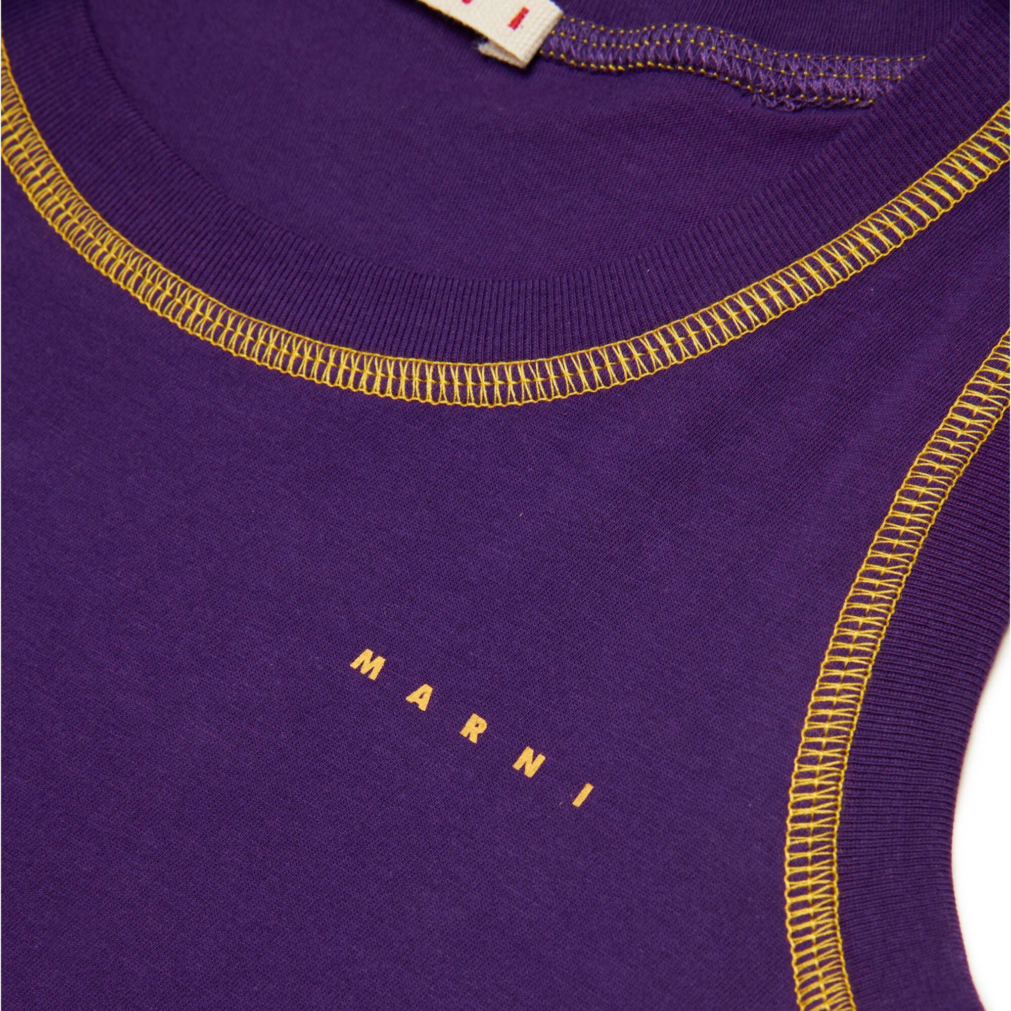 Boys Purple Cotton Vest