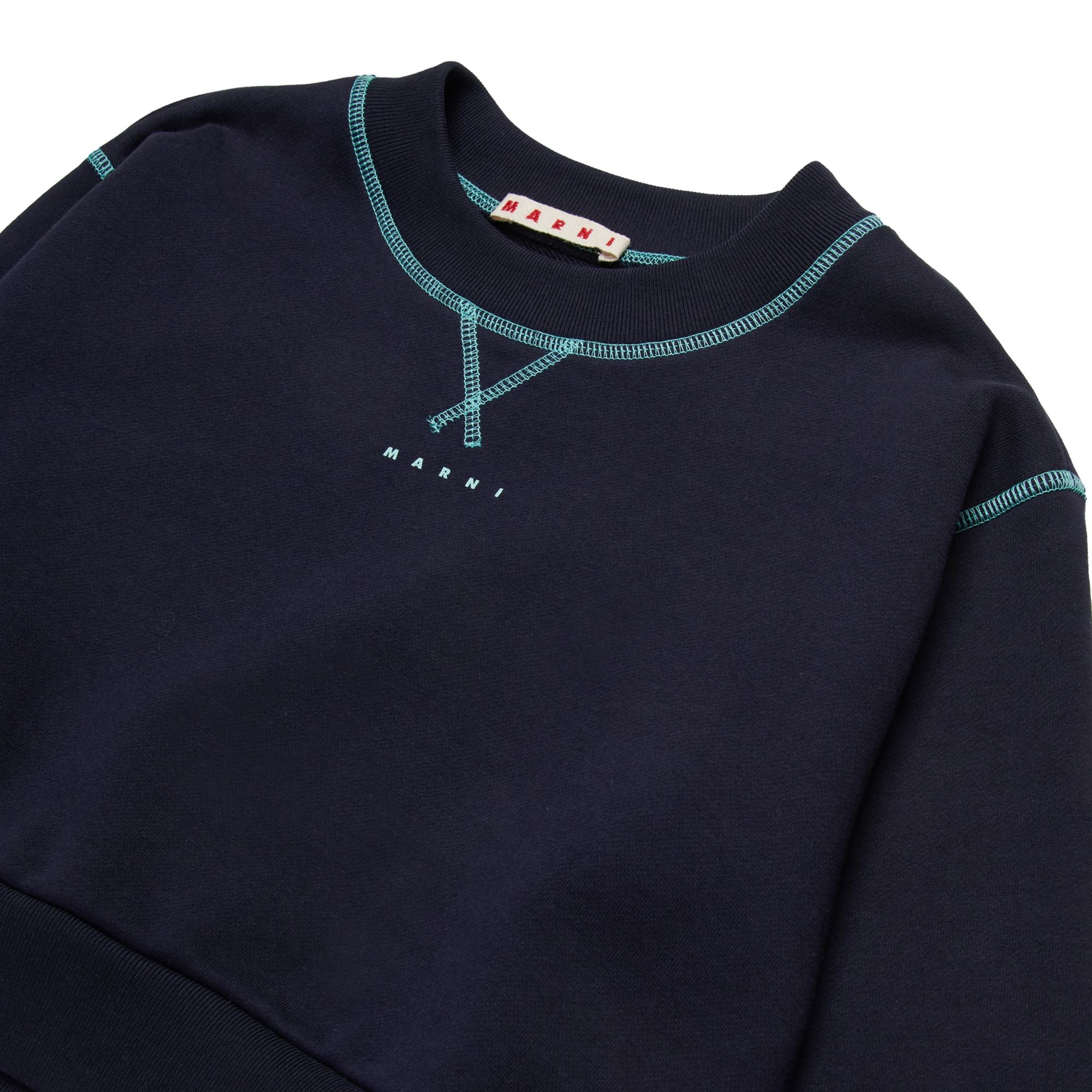 Girls Navy Cotton Sweatshirt