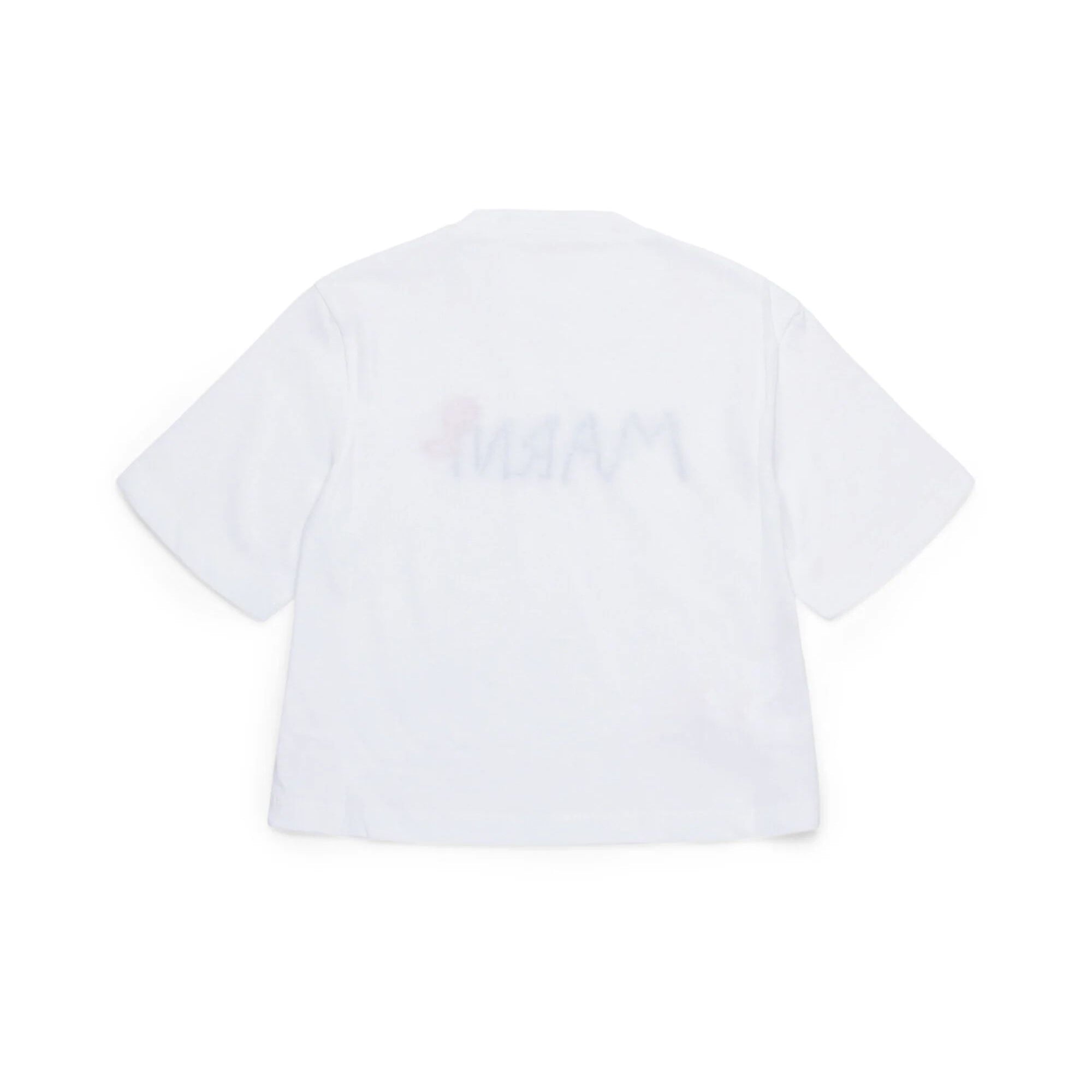 Girls White Logo Cotton T-Shirt