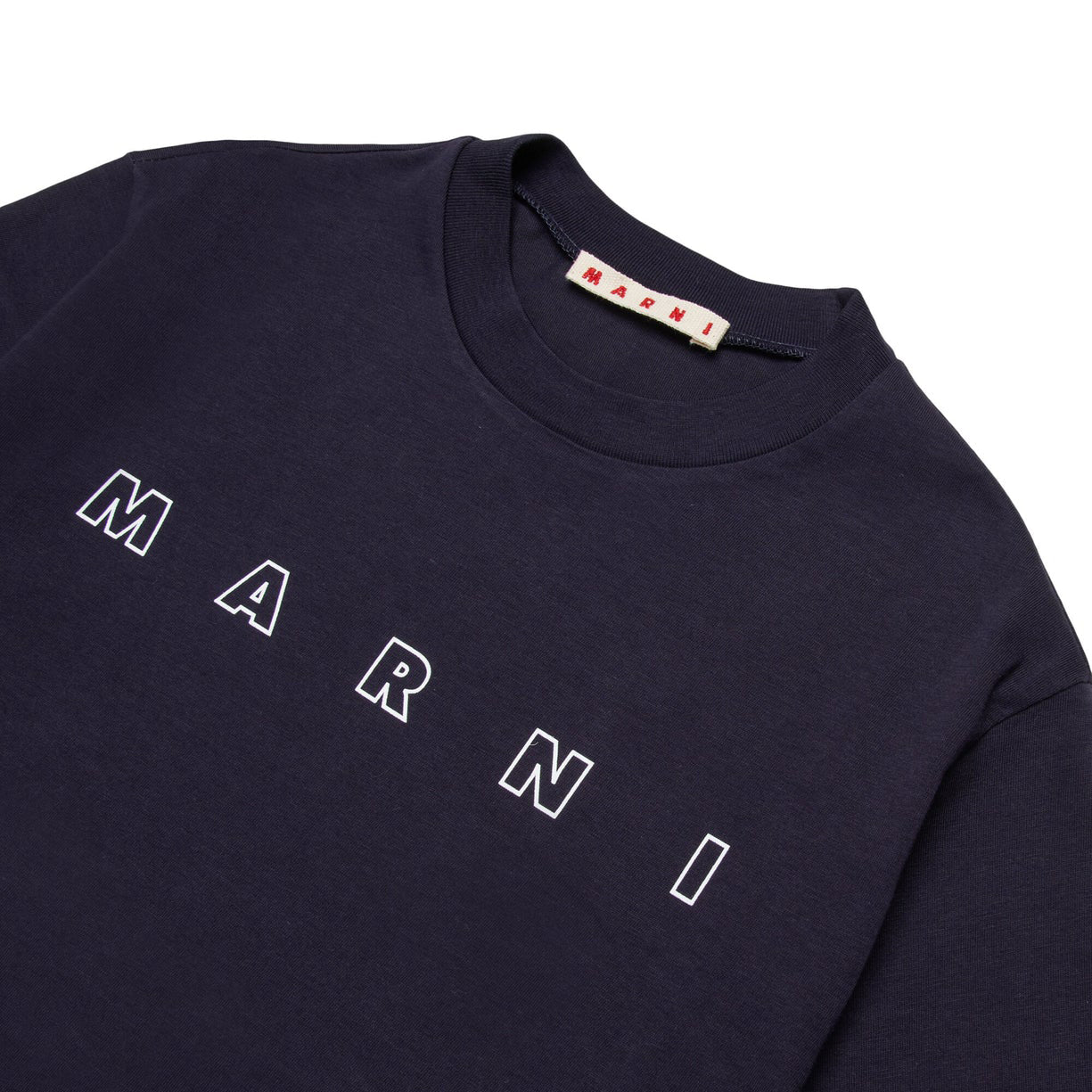 Boys & Girls Navy Logo Cotton T-Shirt