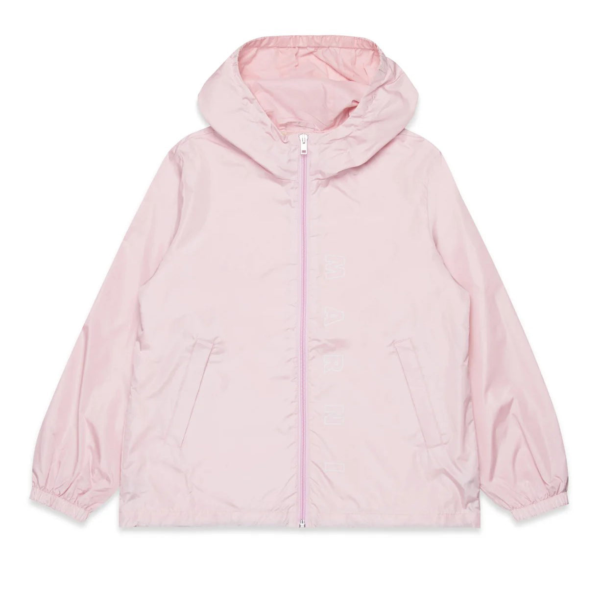 Girls Pink Hooded Zip-Up Jacket