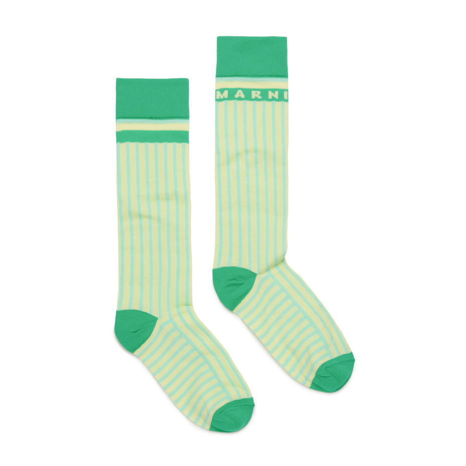 Girls Yellow Stripes Socks