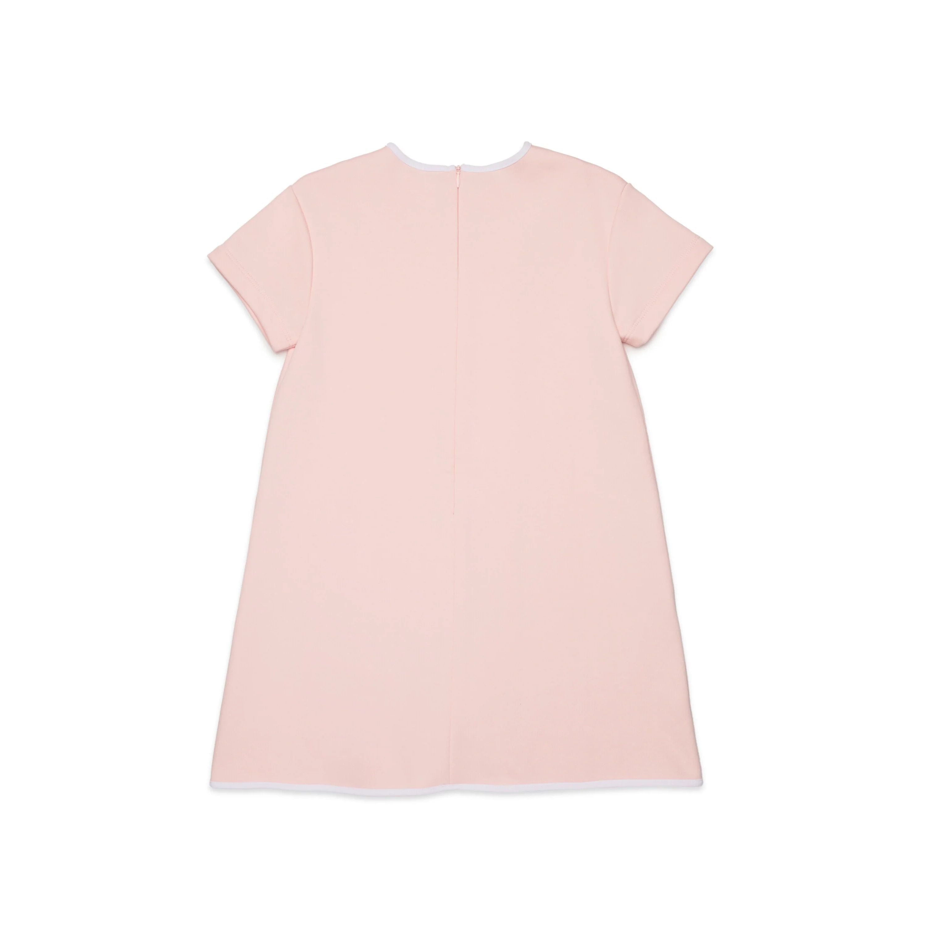 Girls Light Pink Logo Cotton Dress