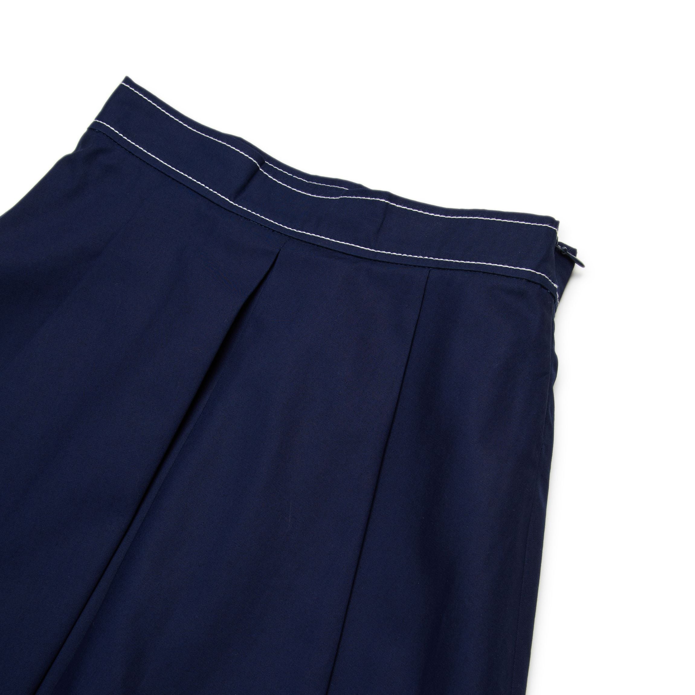 Girls Navy Logo Embroidered Skirt