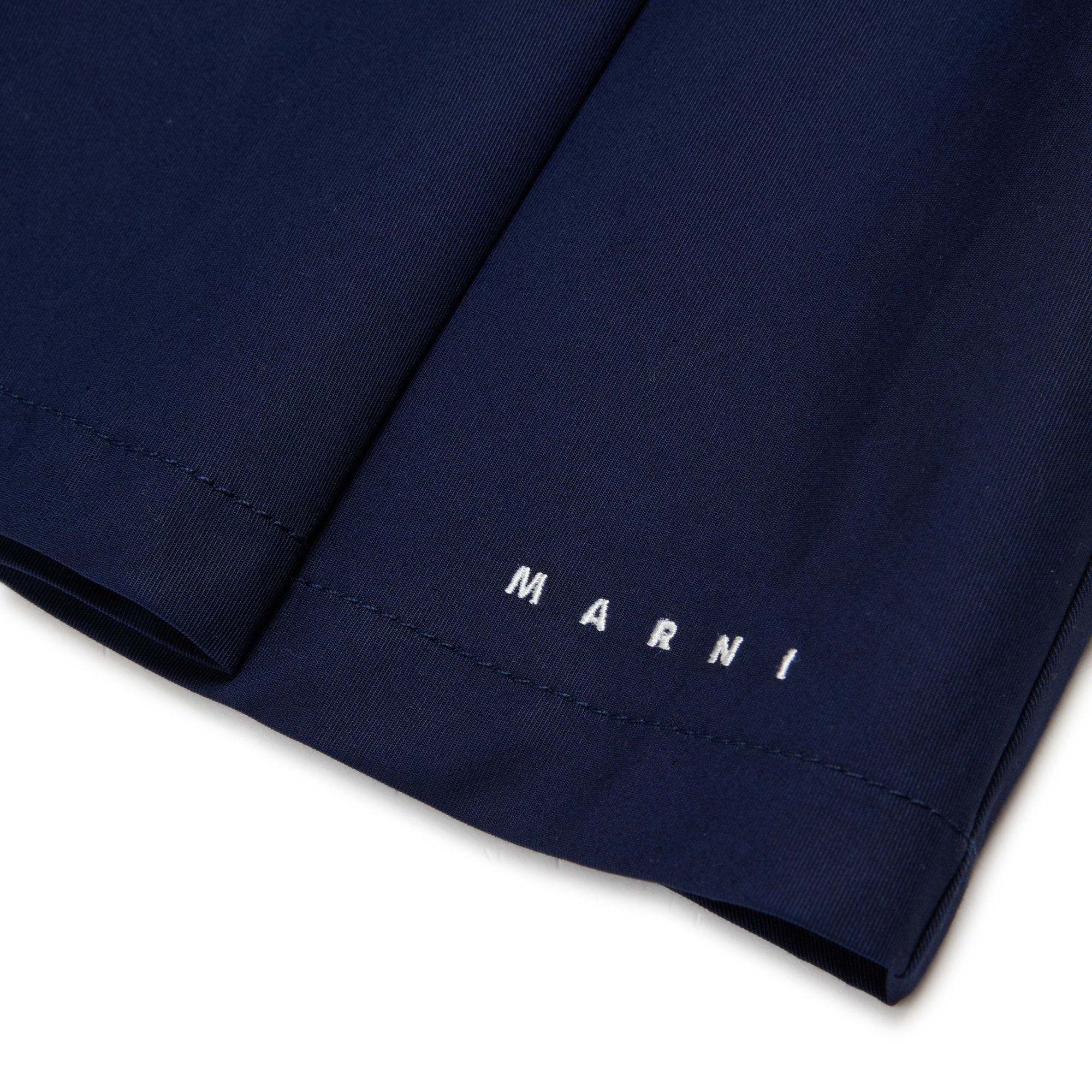 Girls Navy Logo Embroidered Skirt