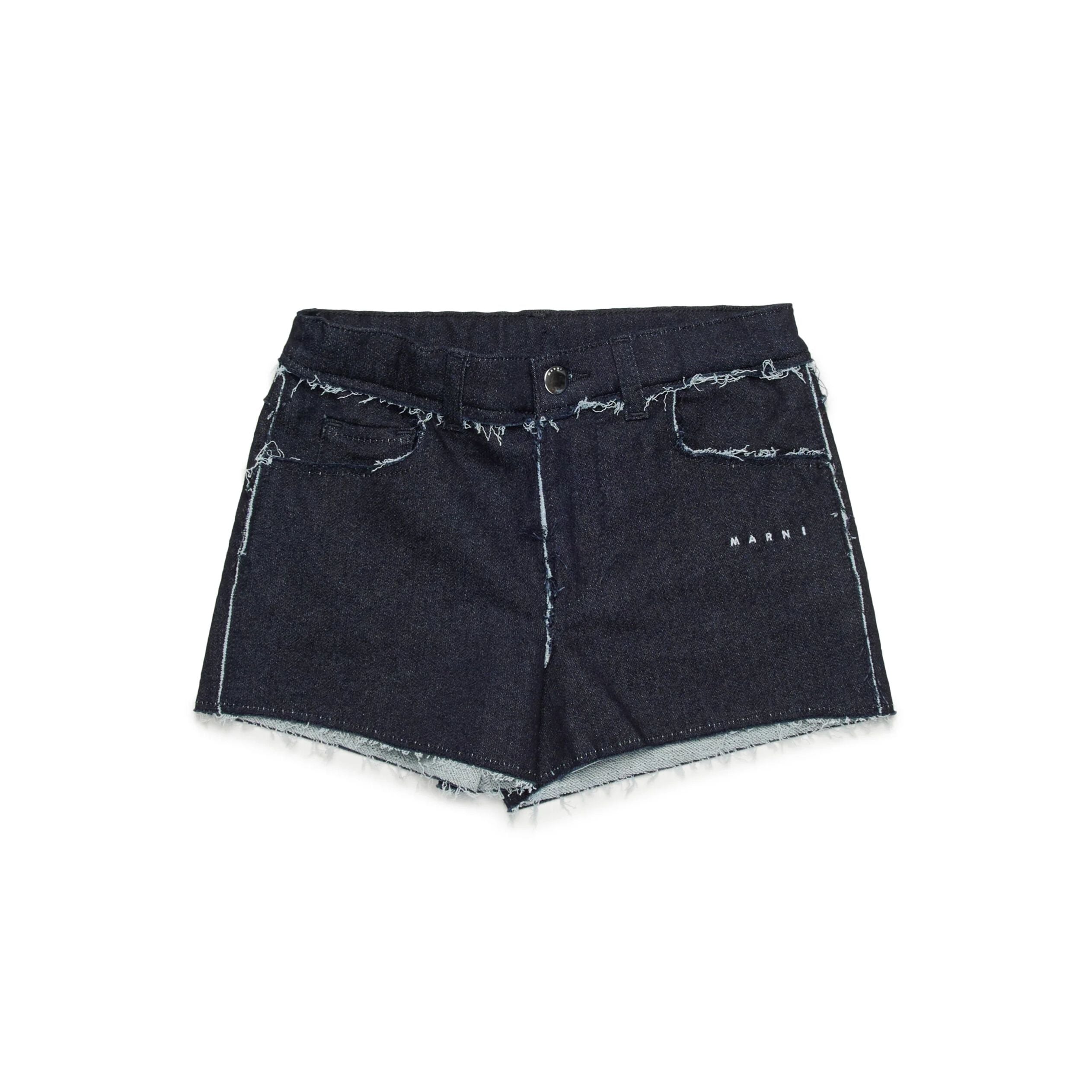 Girls Black Denim Shorts