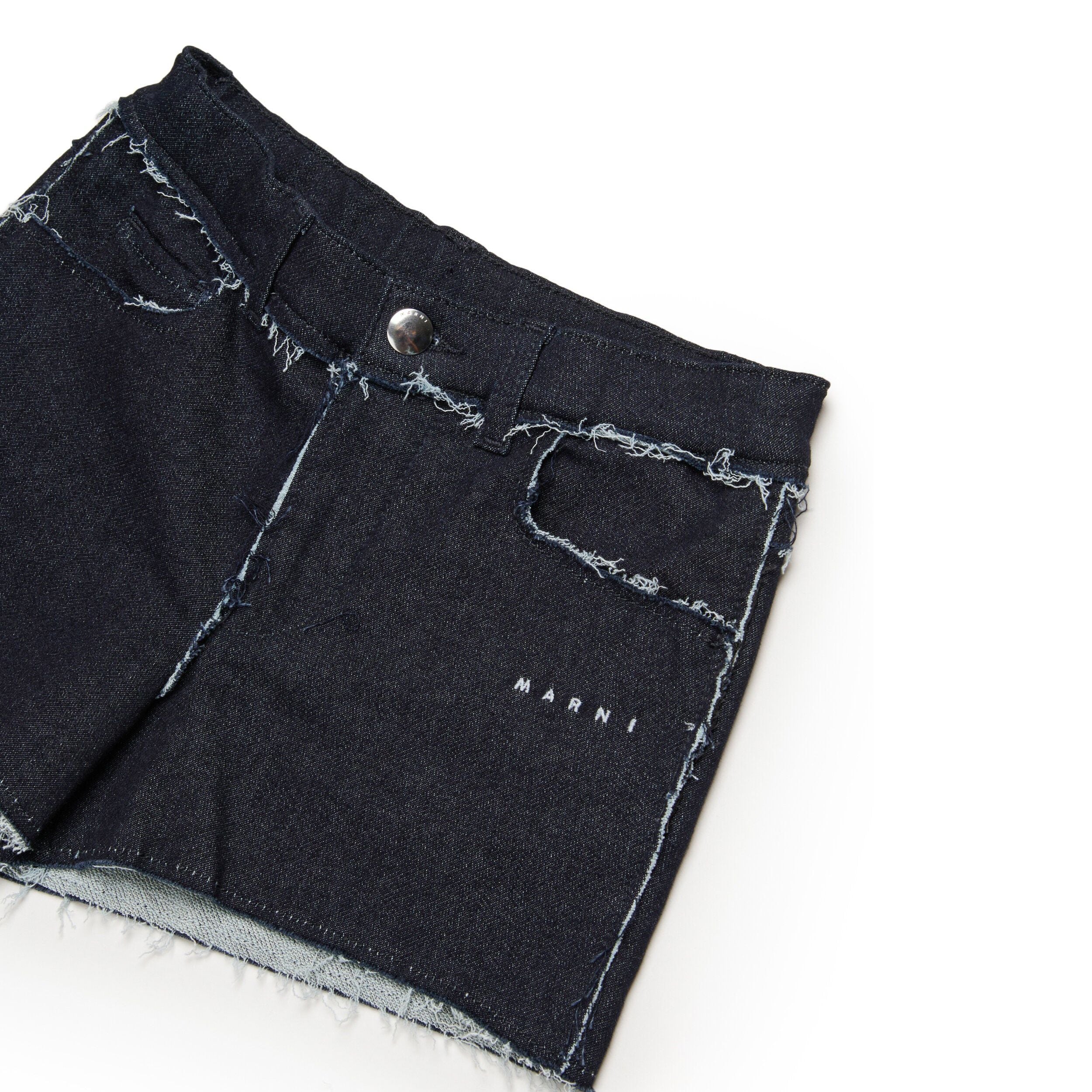Girls Black Denim Shorts