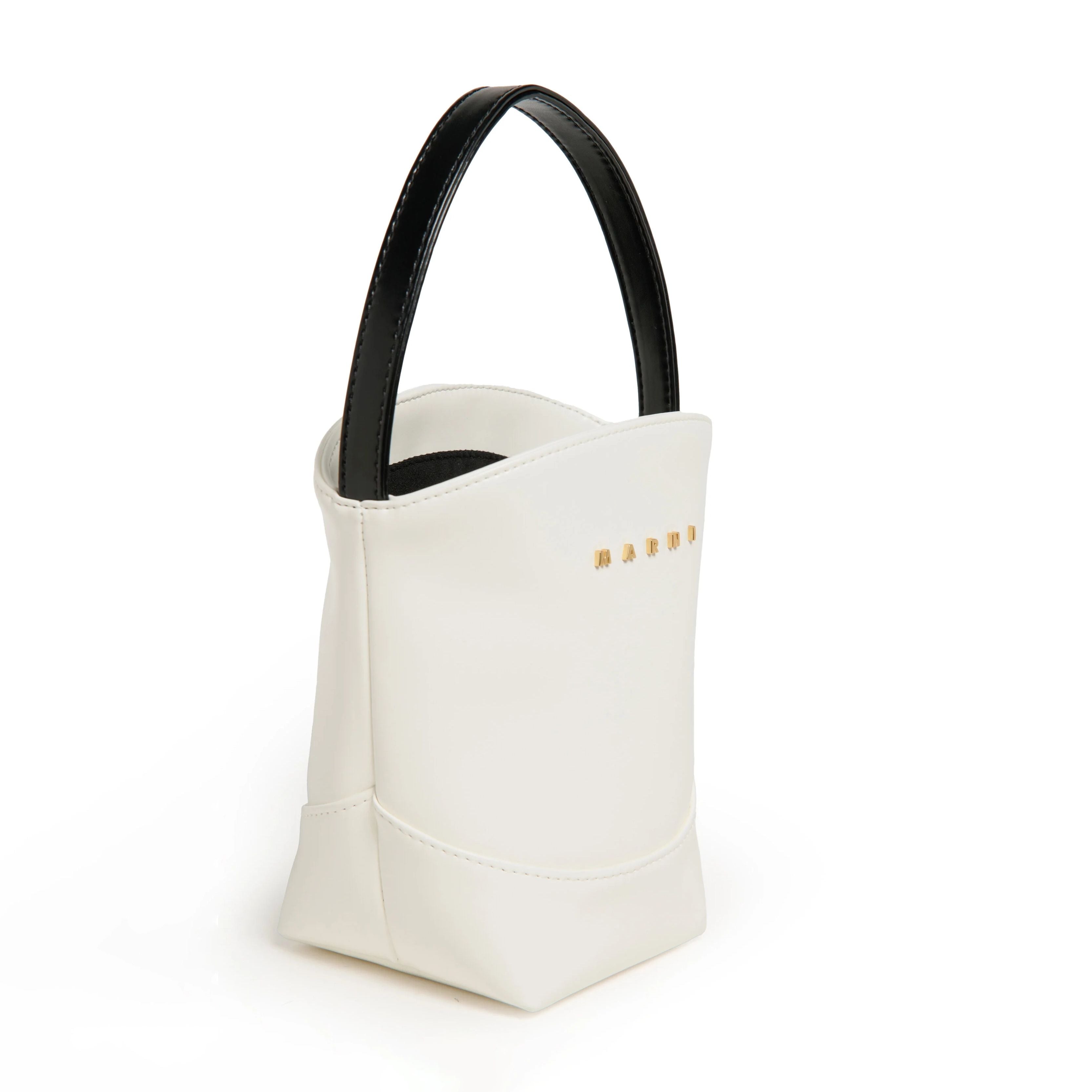 White Flower Basket handbag(H19 x W16 x D10cm)