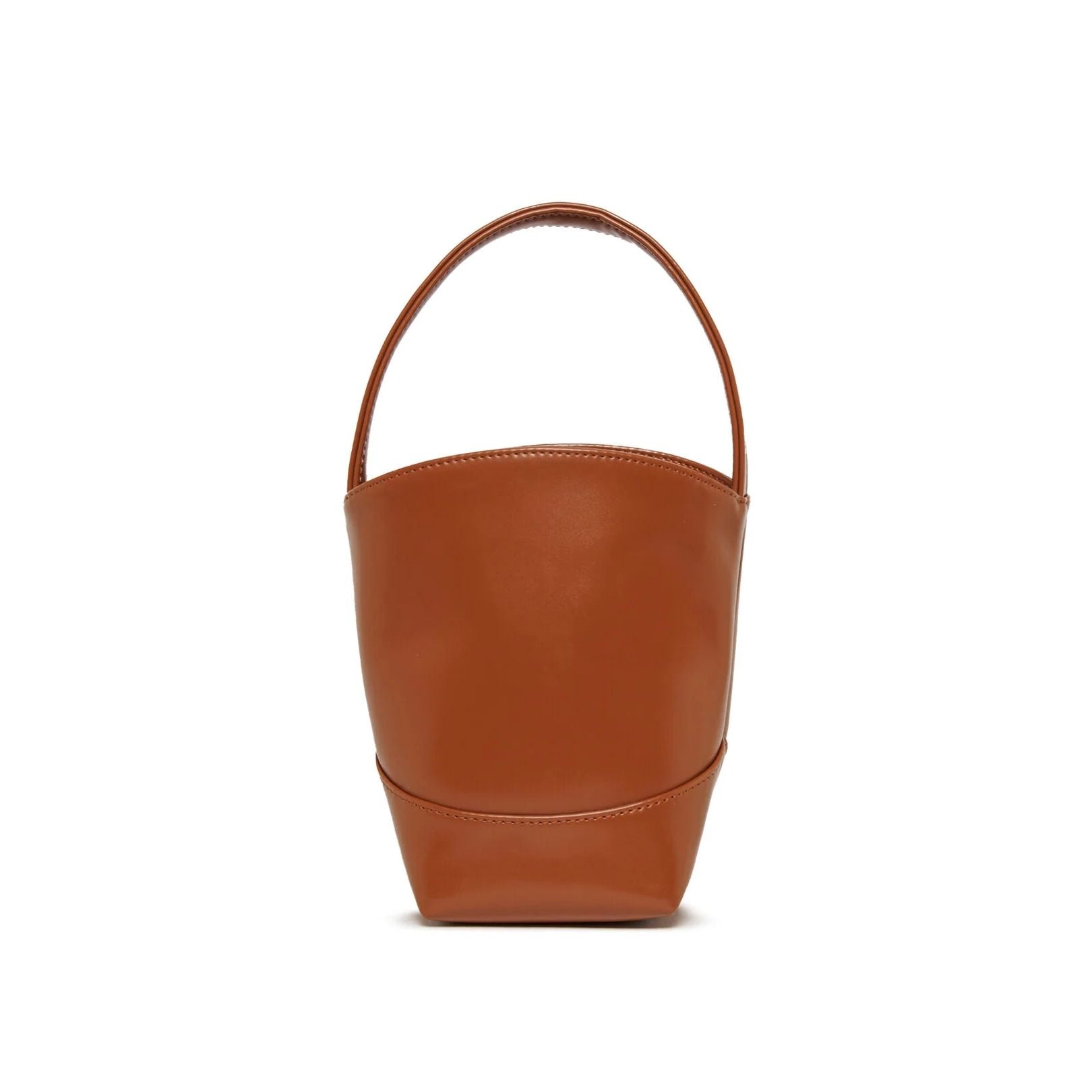 Brown Flower Basket handbag(H19 x W16 x D10cm)