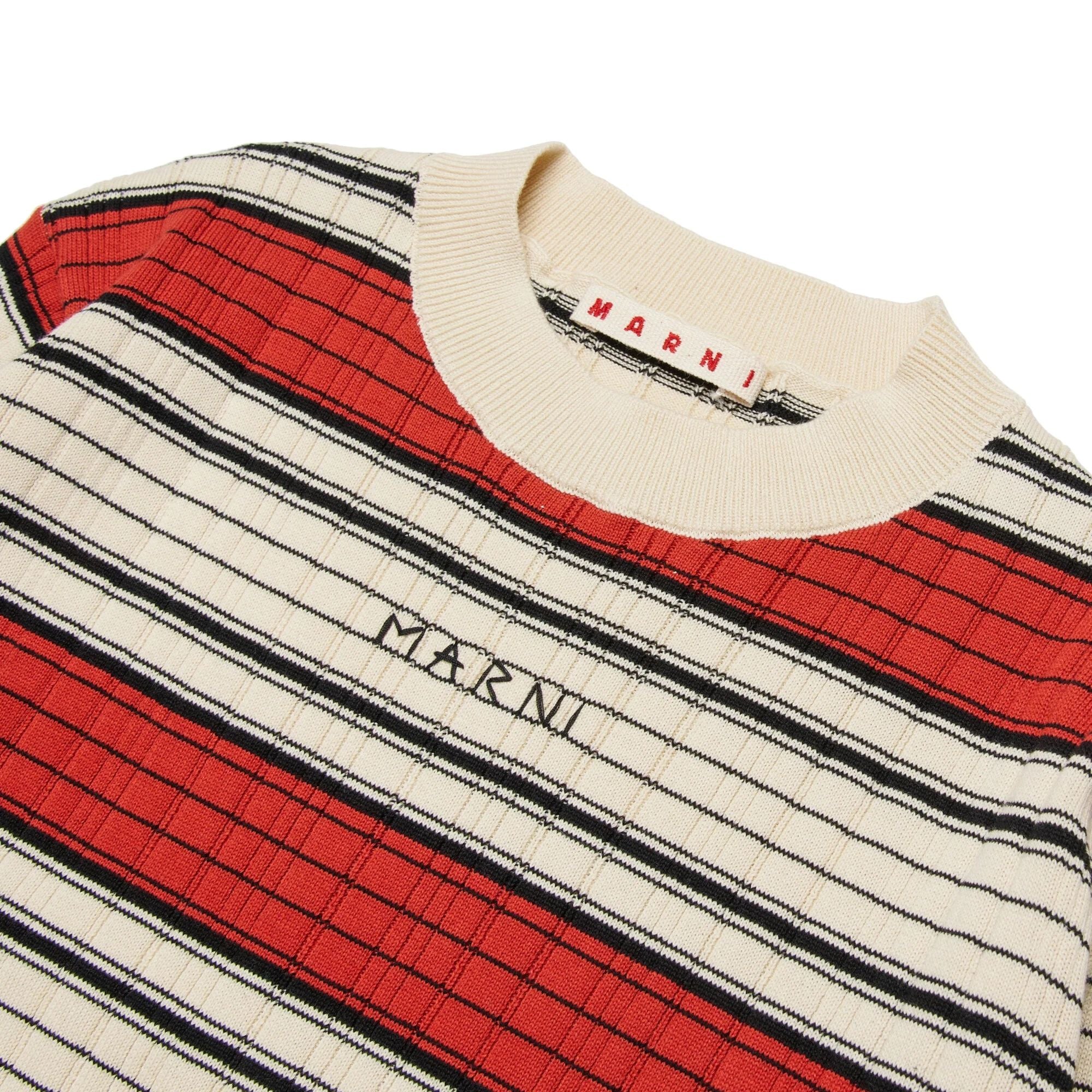 Boys & Girls Red Stripes Cotton Knit Sweater