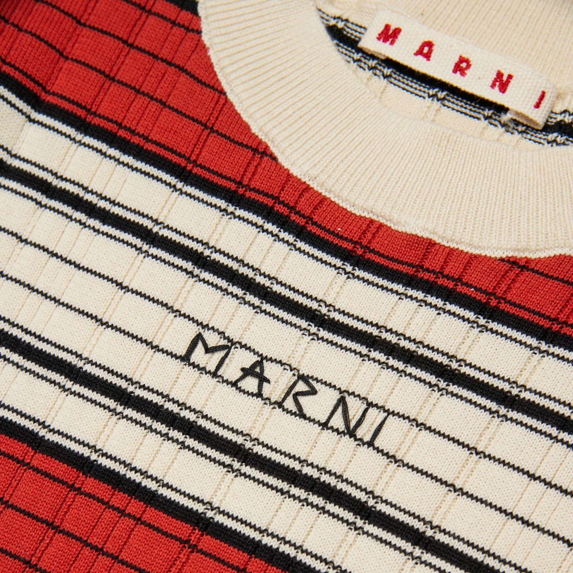 Boys & Girls Red Stripes Cotton Knit Sweater