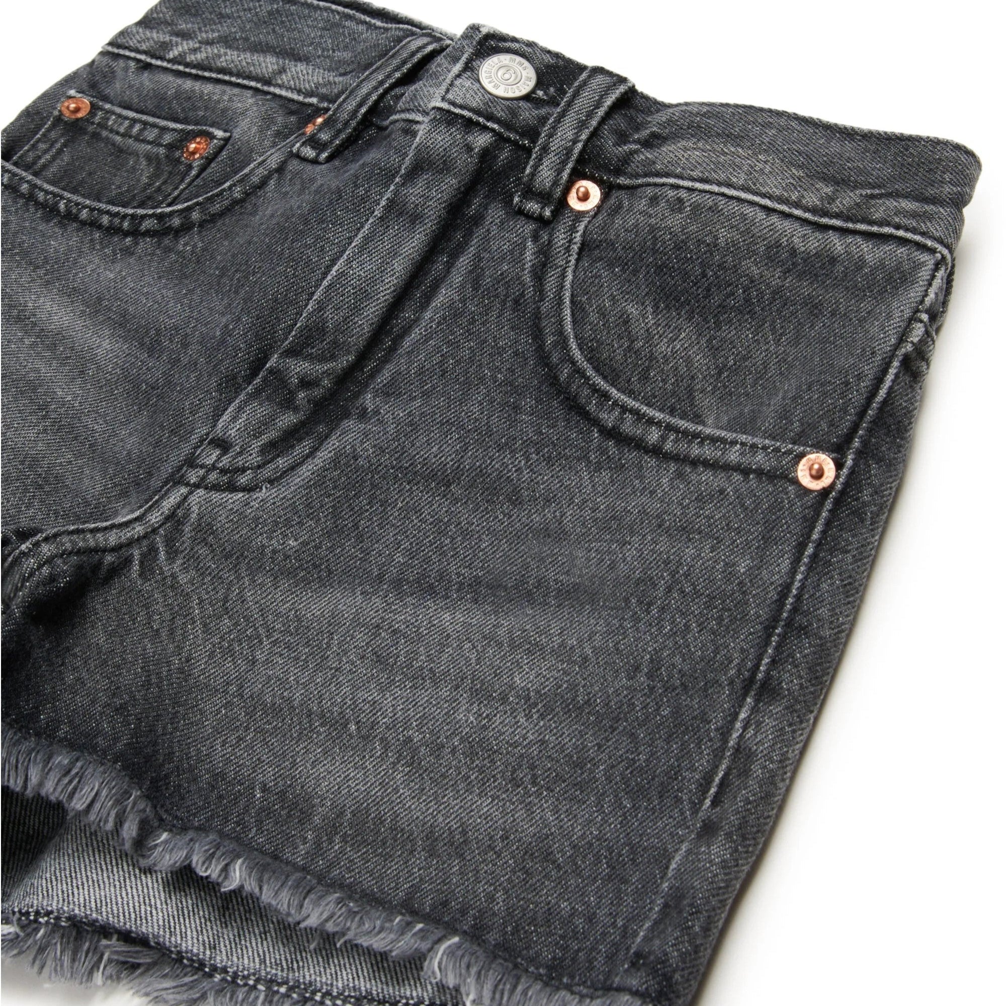 Girls Black Denim Shorts