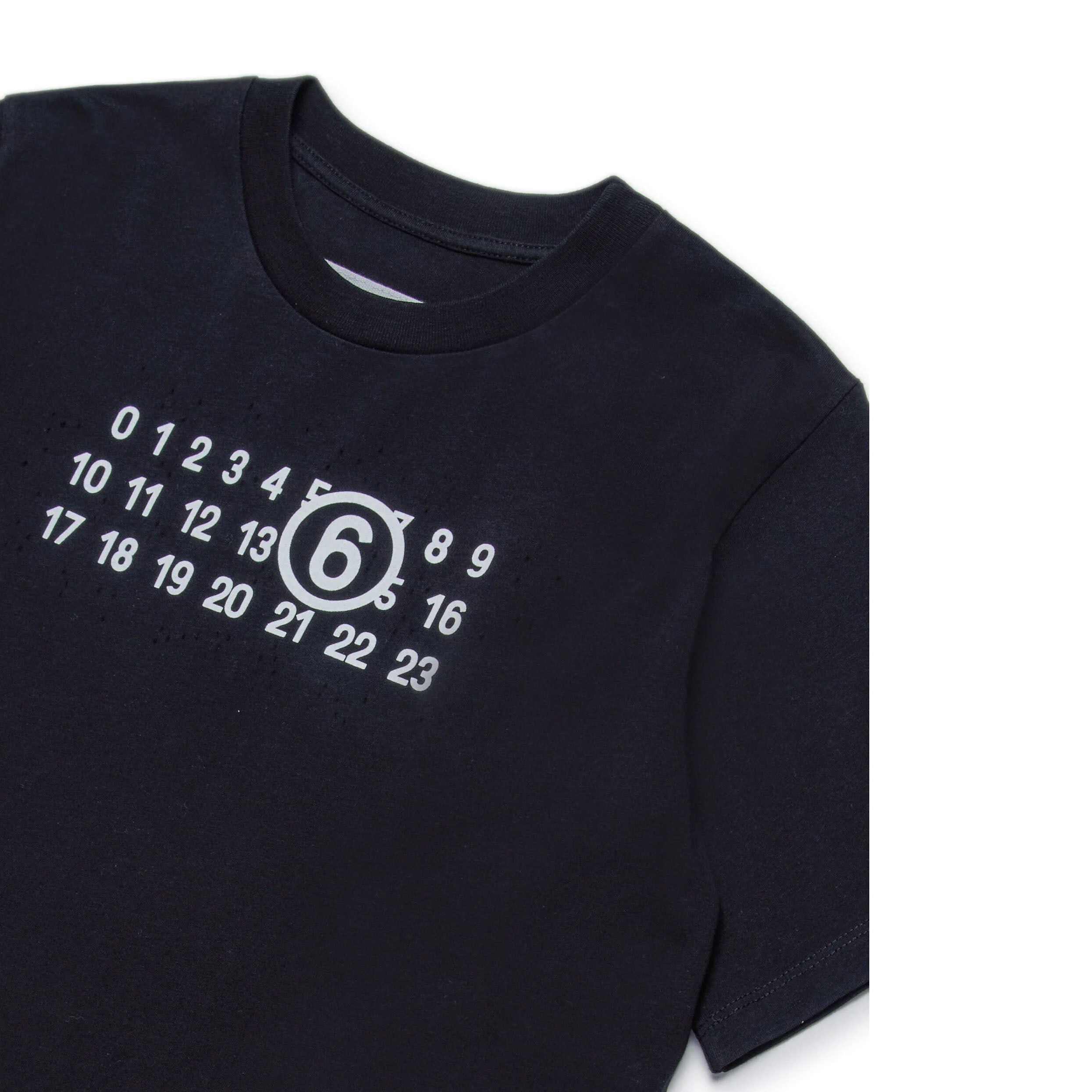 Boys & Girls Black Logo Cotton T-Shirt
