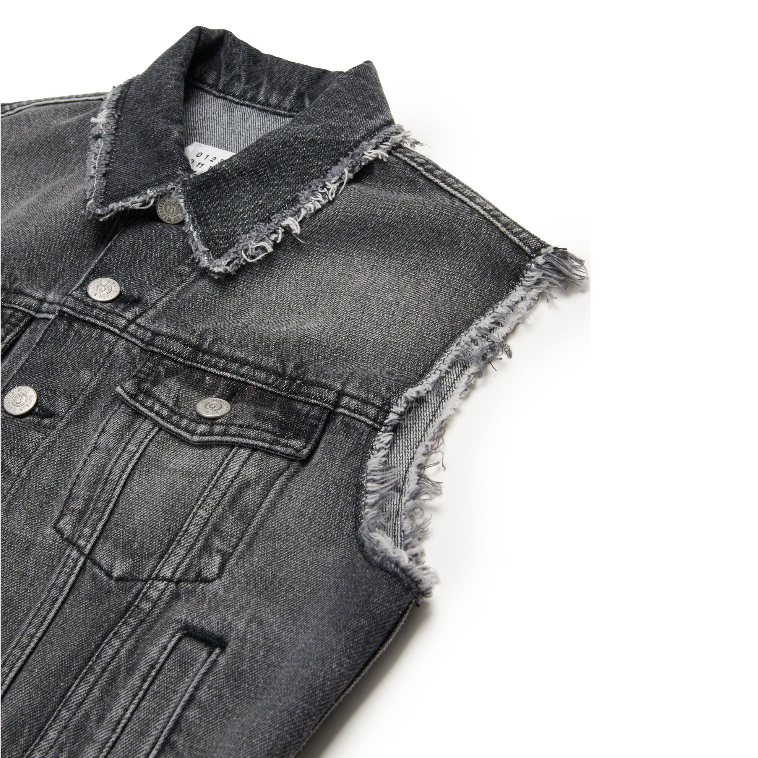 Boys & Girls Black Denim Gilet