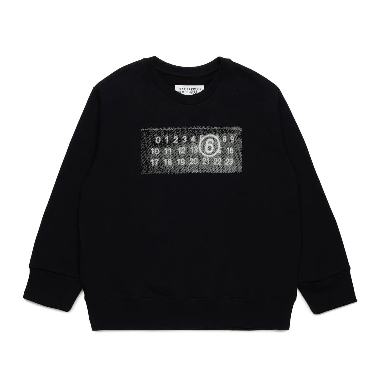 Girls Black Logo Cotton Sweatshirt